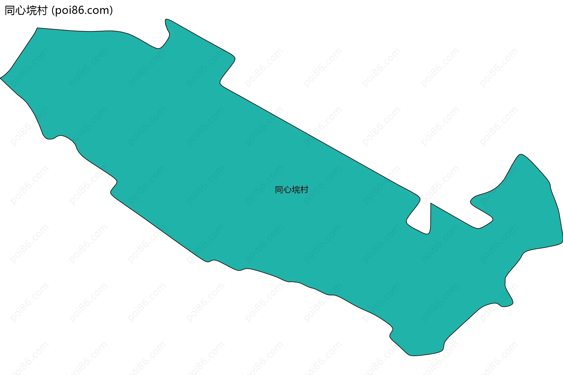 同心垸村边界地图