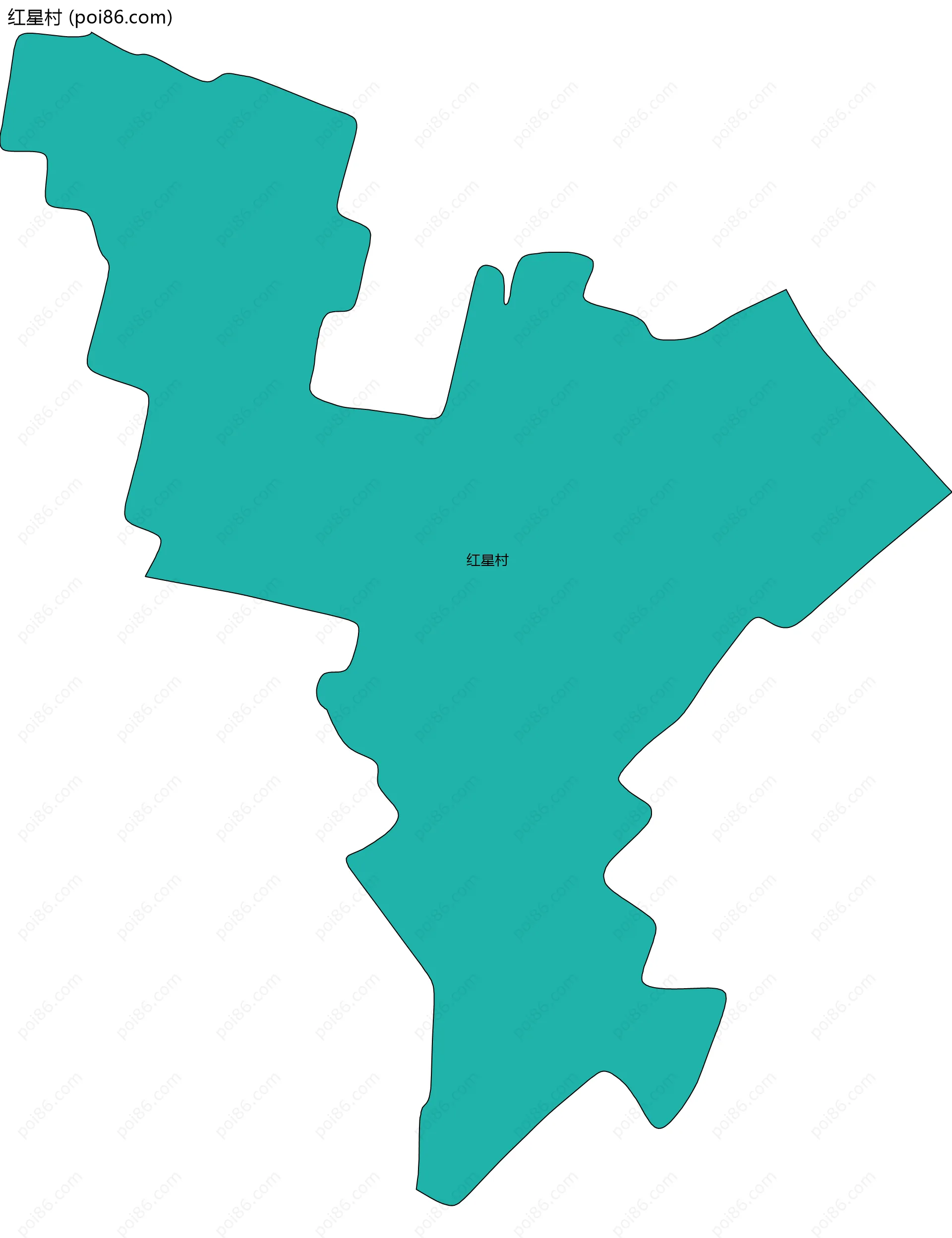 红星村边界地图