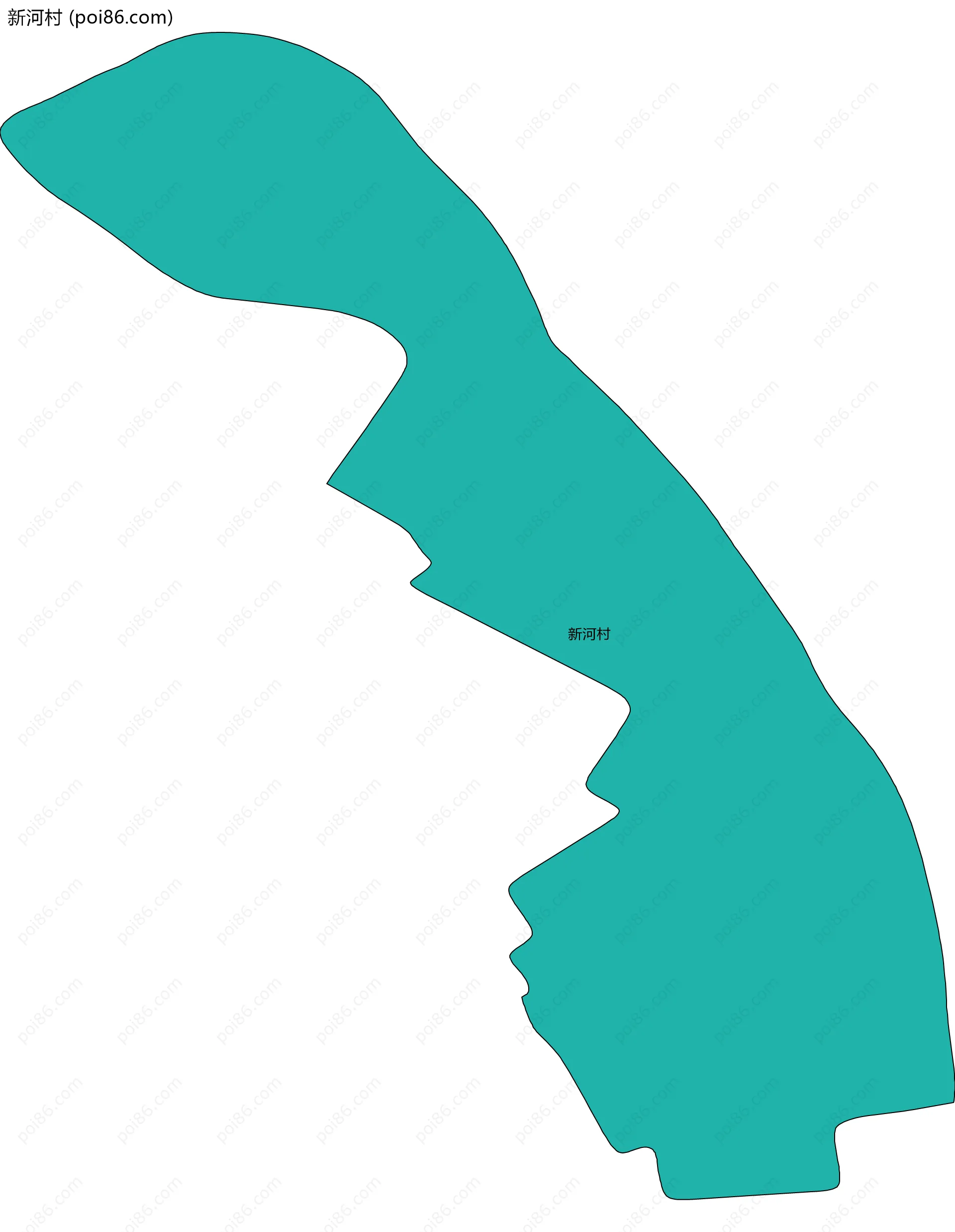 新河村边界地图