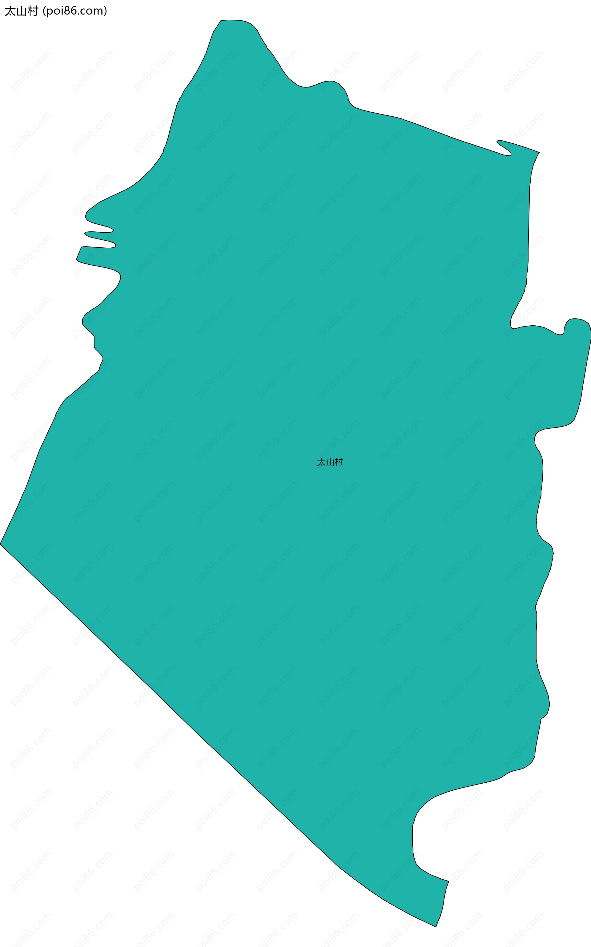 太山村边界地图