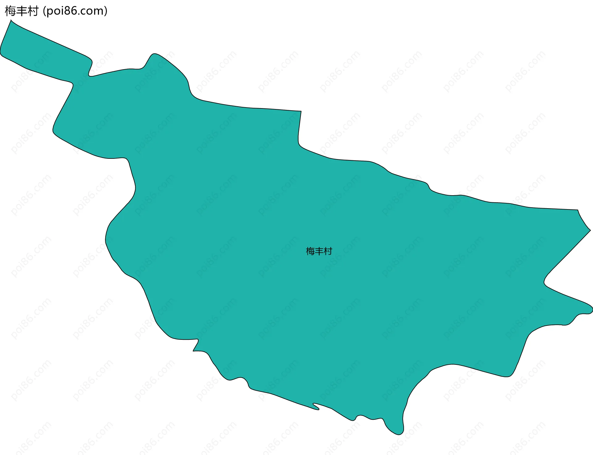 梅丰村边界地图