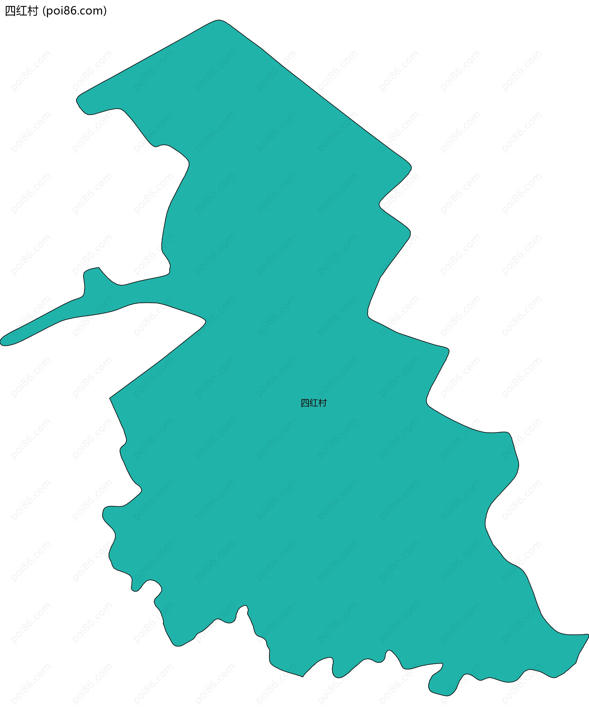 四红村边界地图