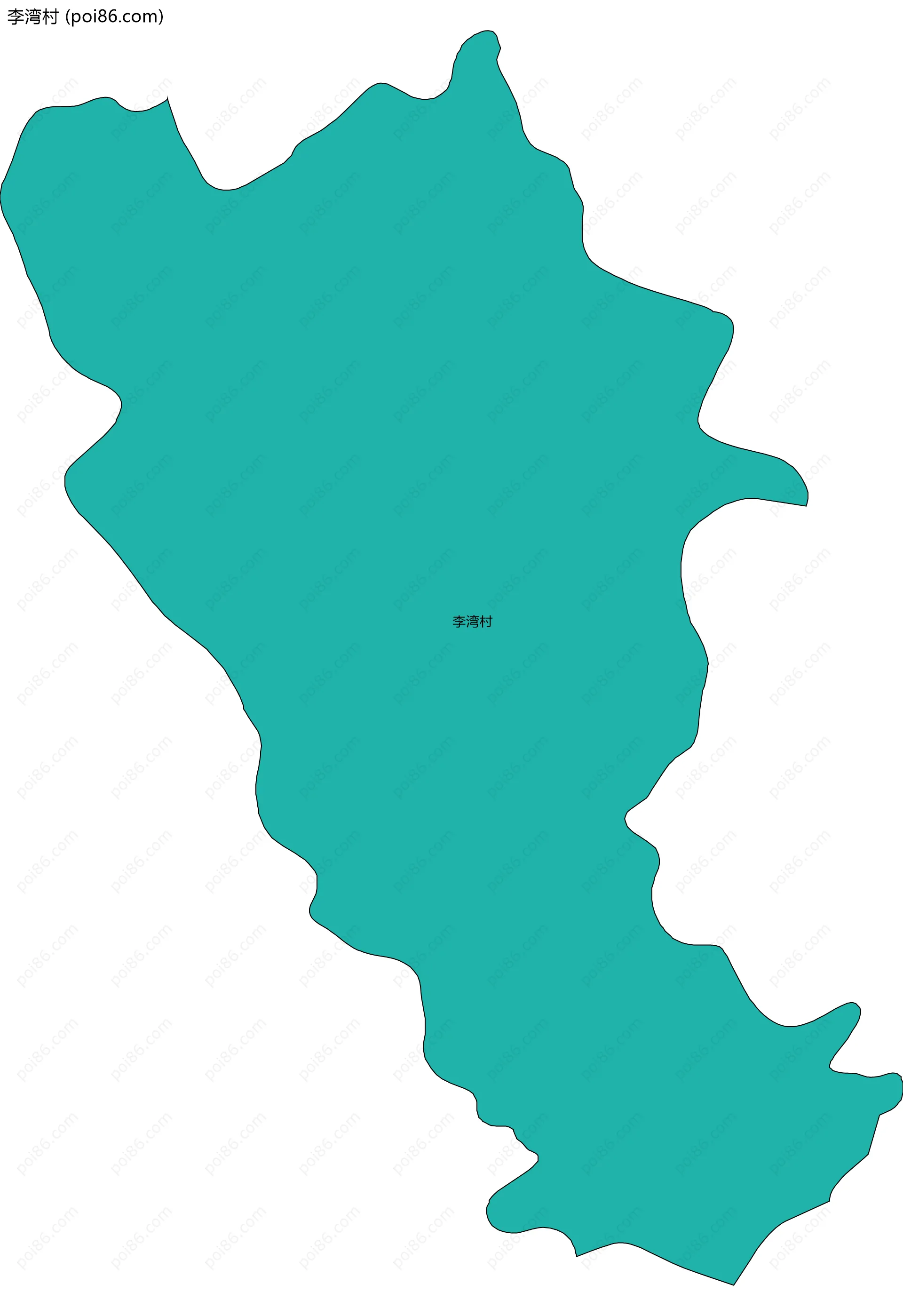 李湾村边界地图