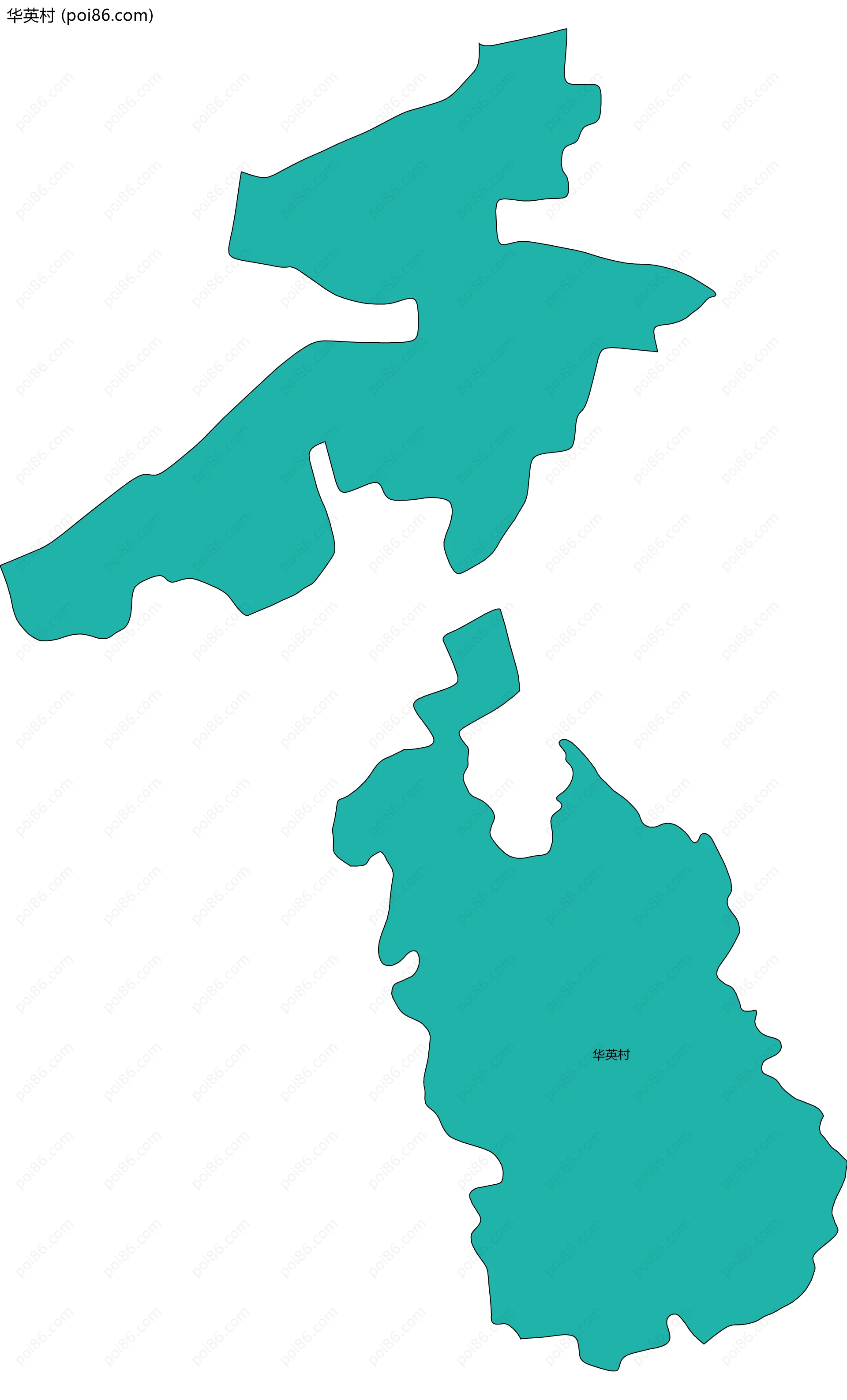 华英村边界地图