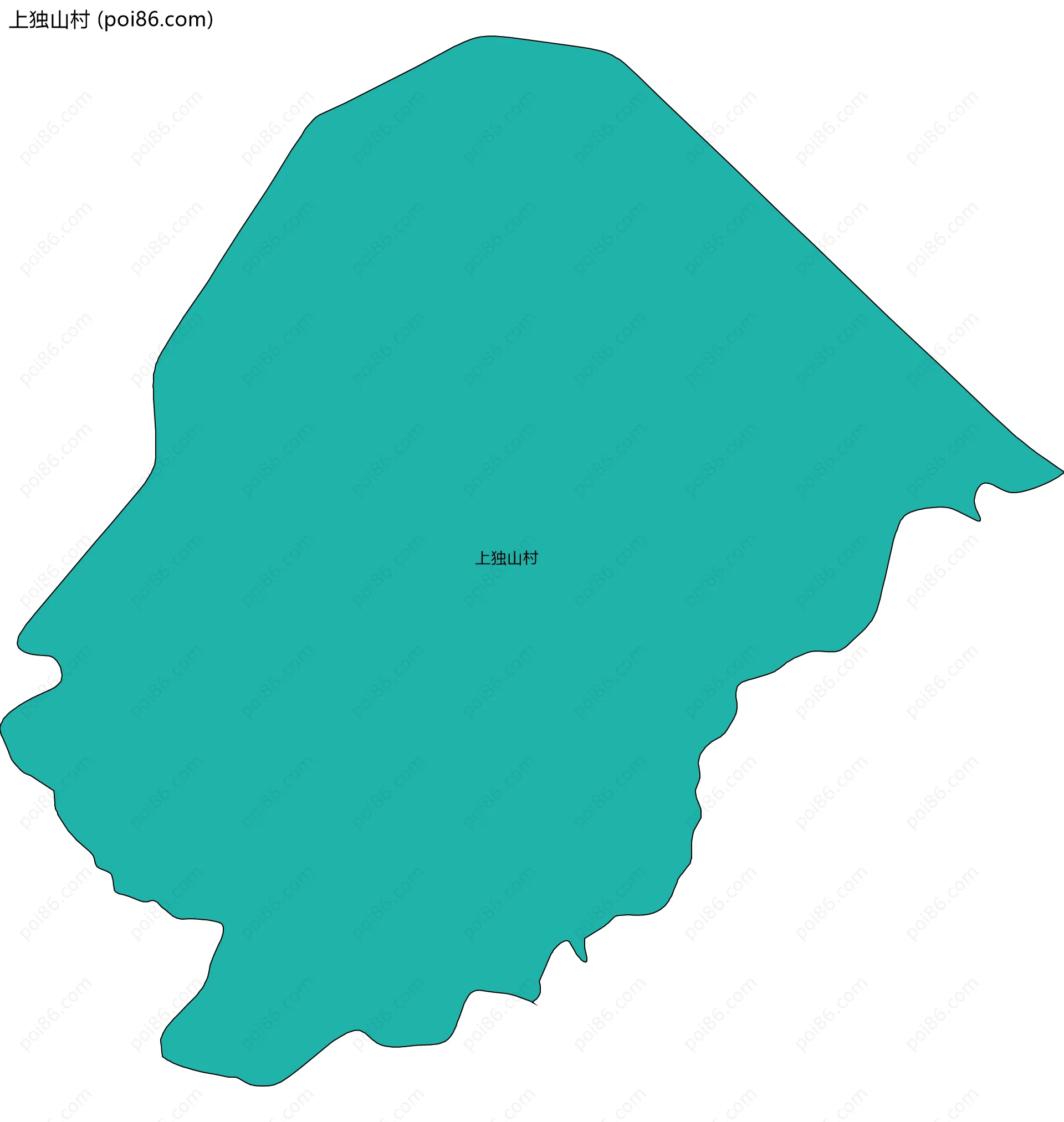 上独山村边界地图