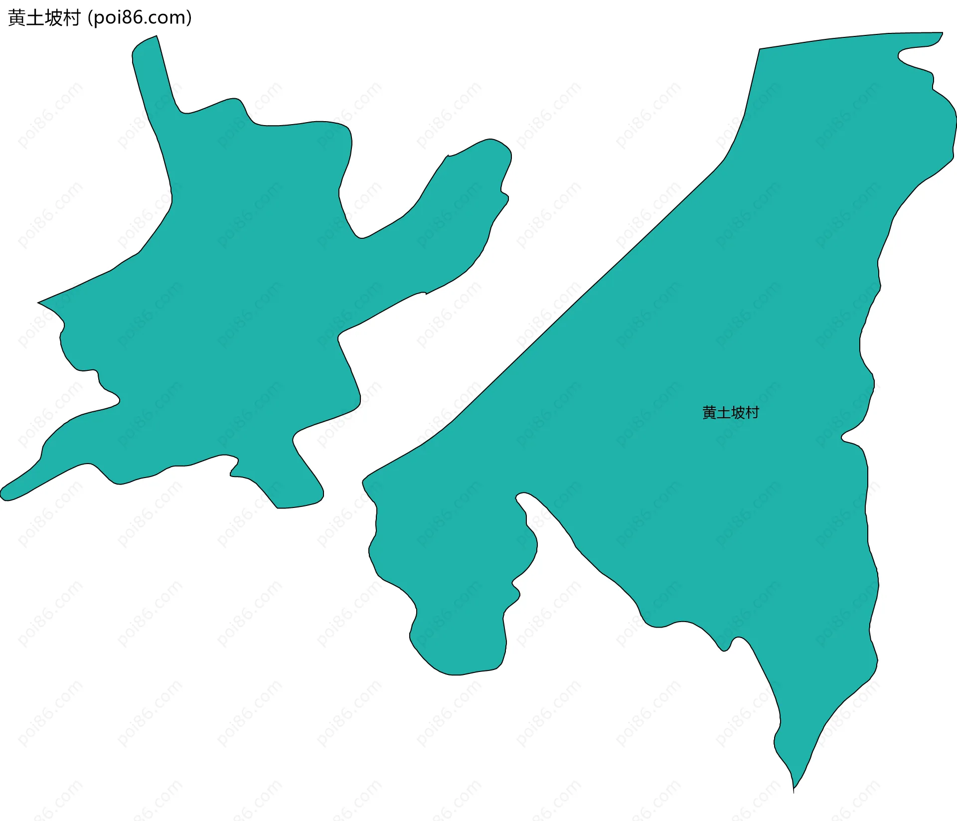 黄土坡村边界地图