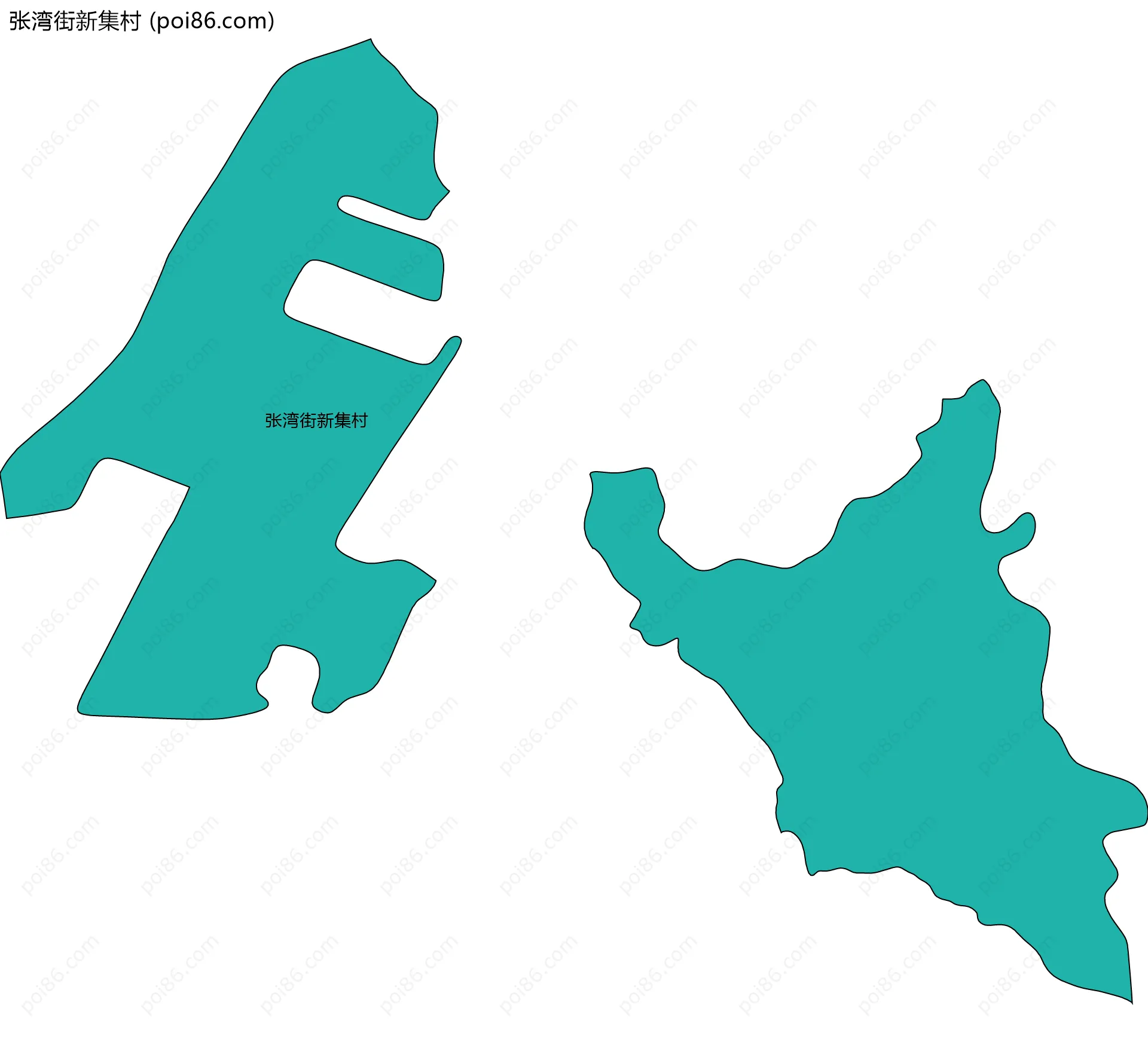 张湾街新集村边界地图