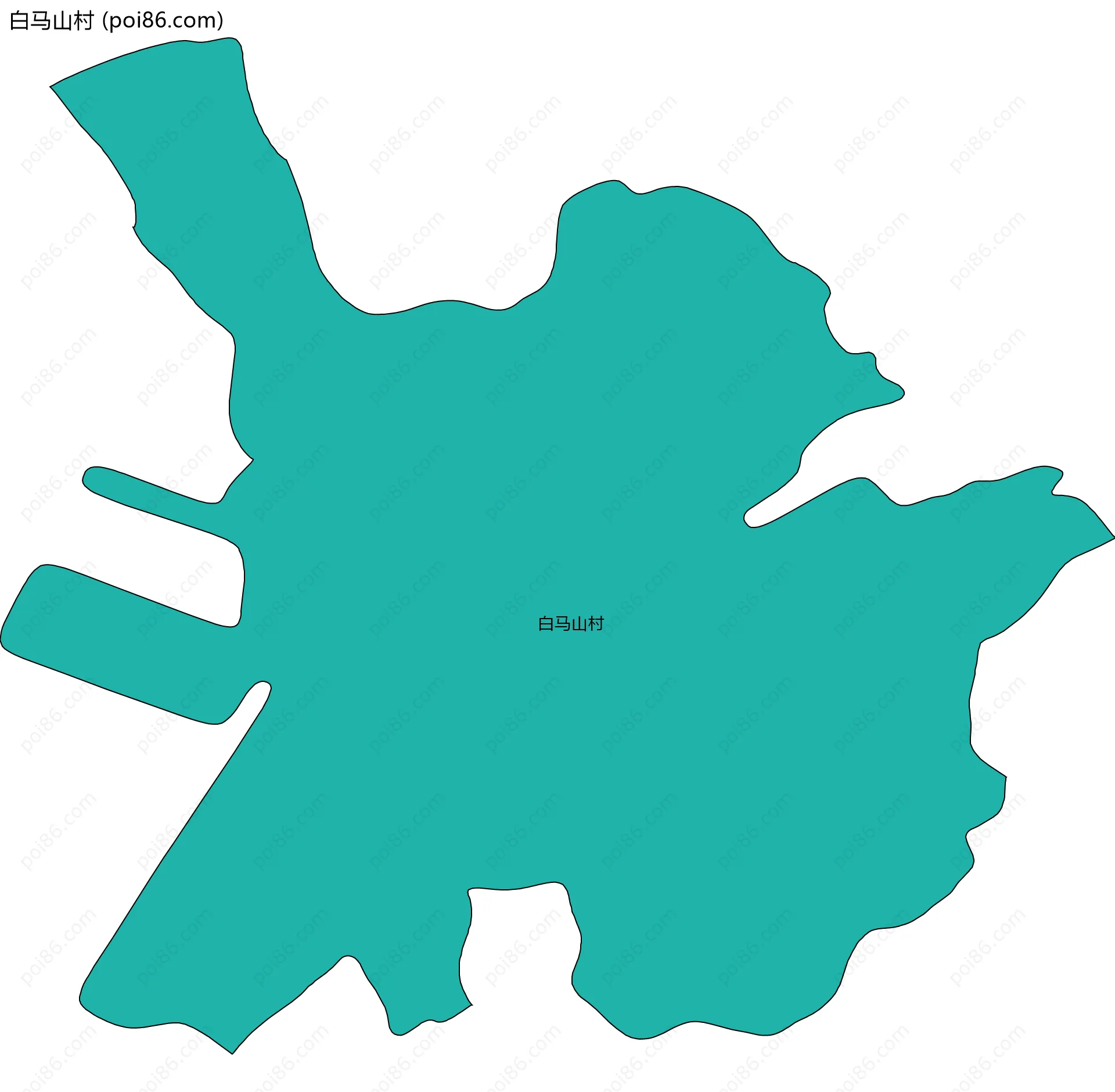 白马山村边界地图