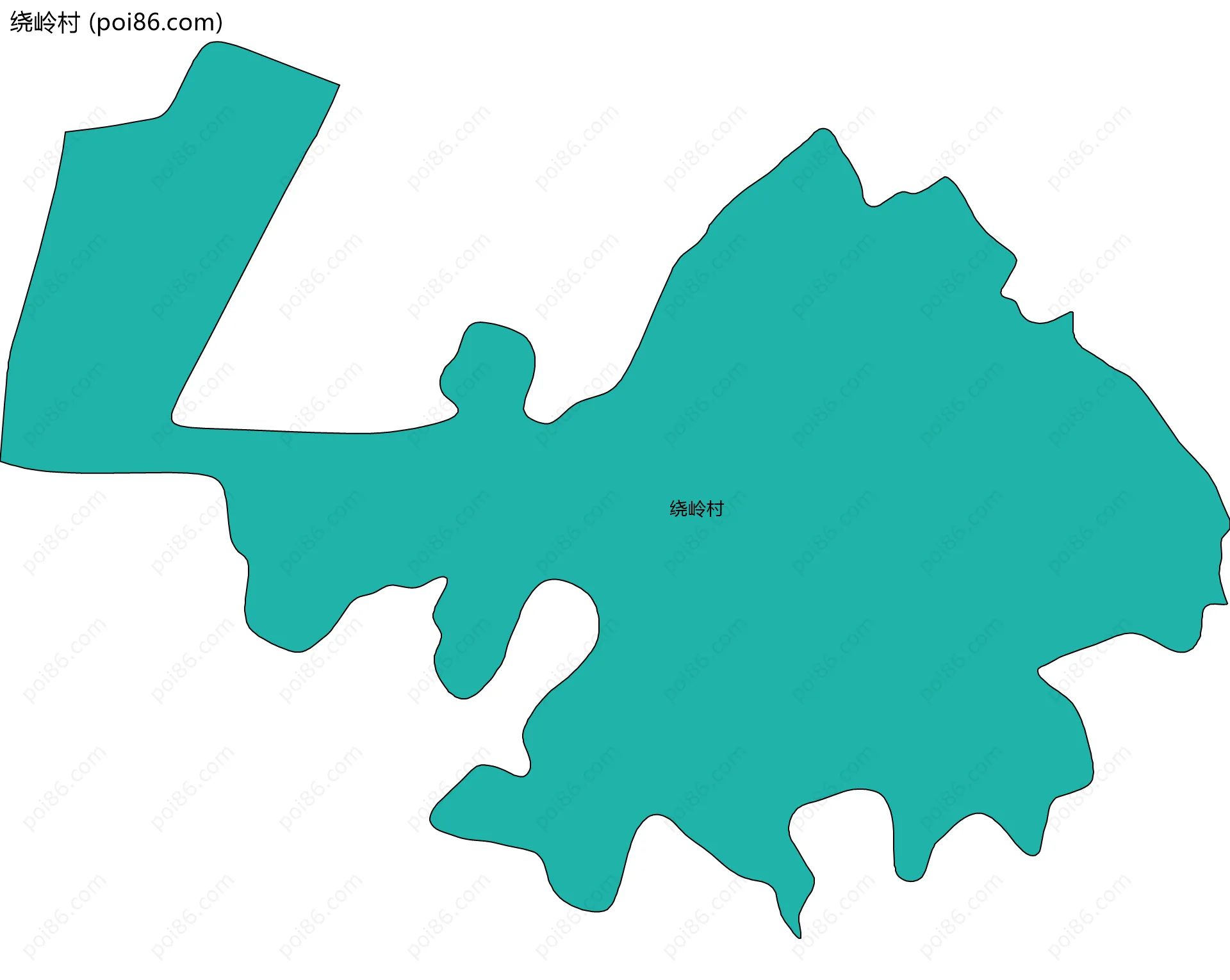 绕岭村边界地图