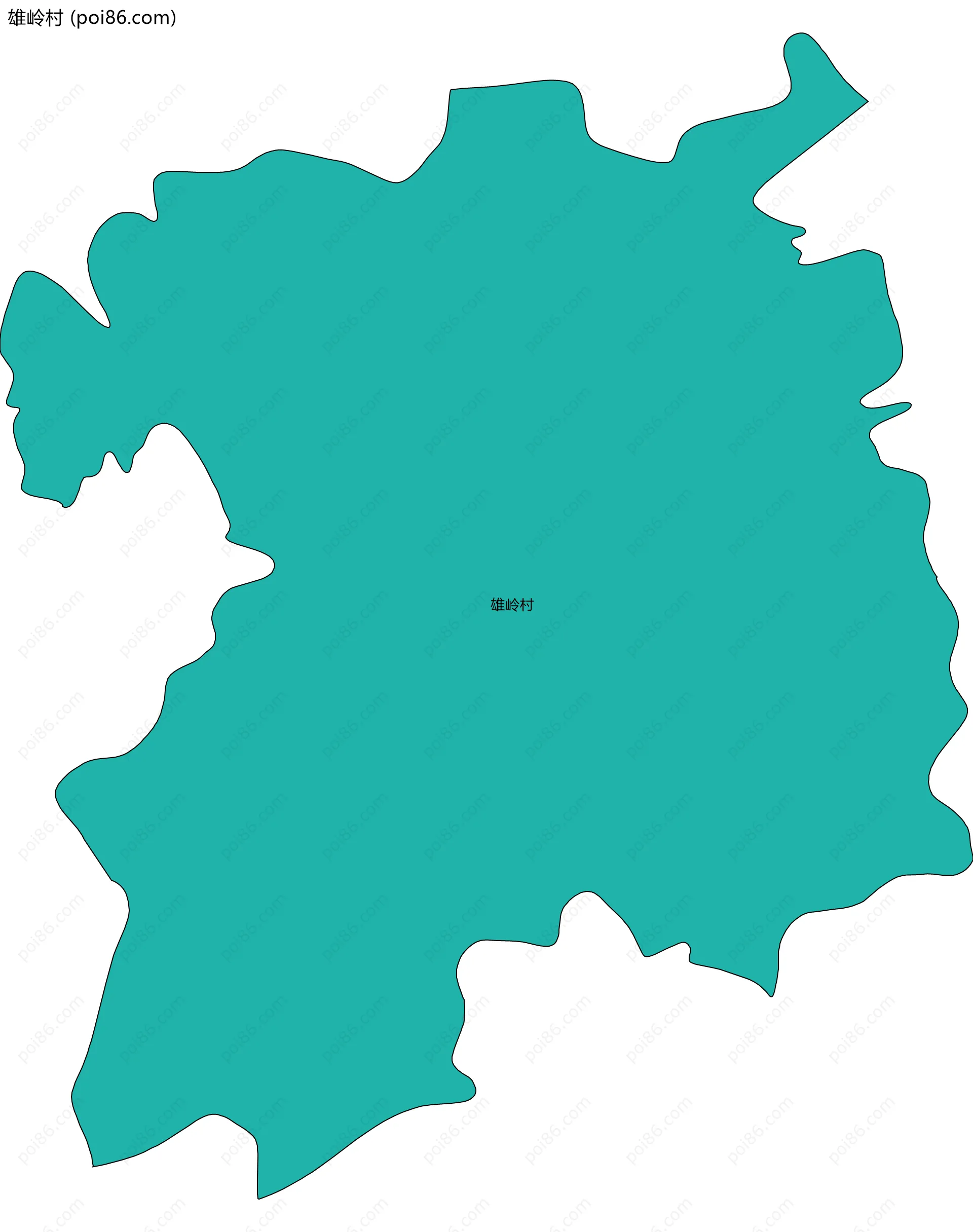 雄岭村边界地图