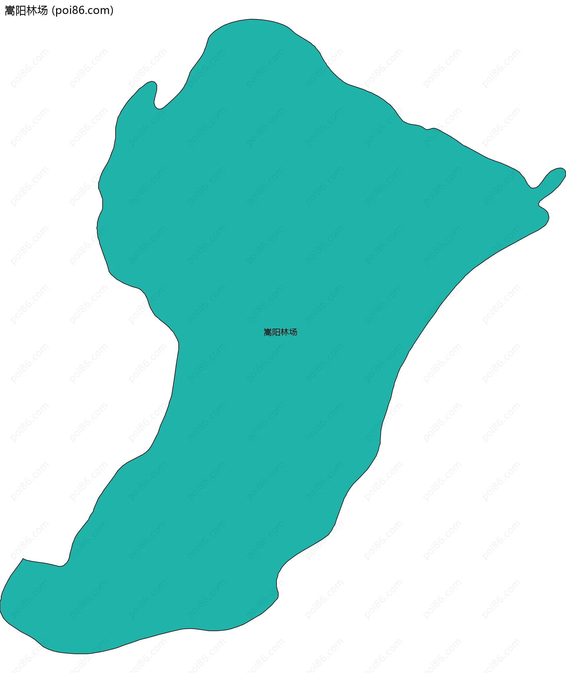 嵩阳林场边界地图