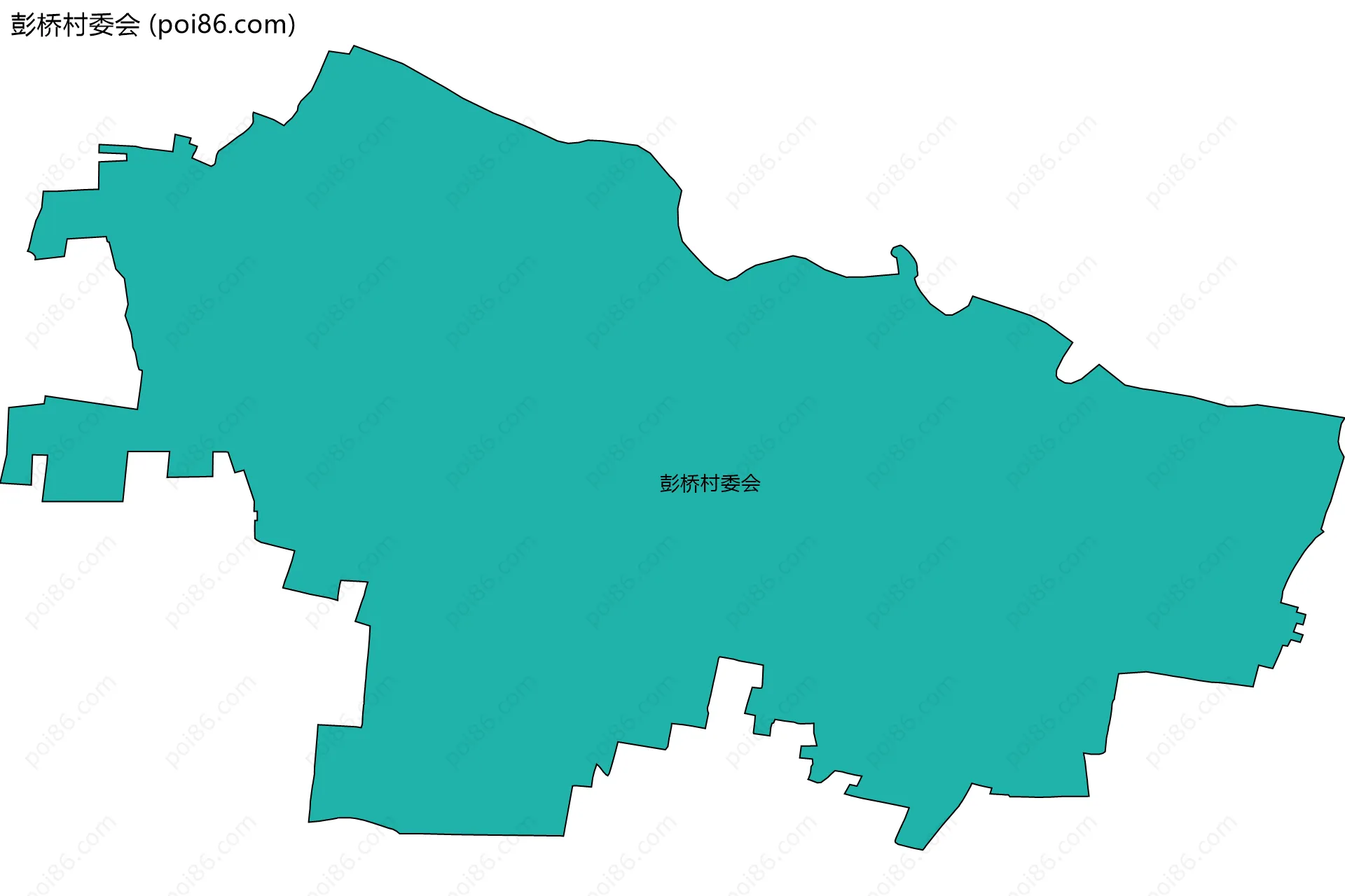 彭桥村委会边界地图
