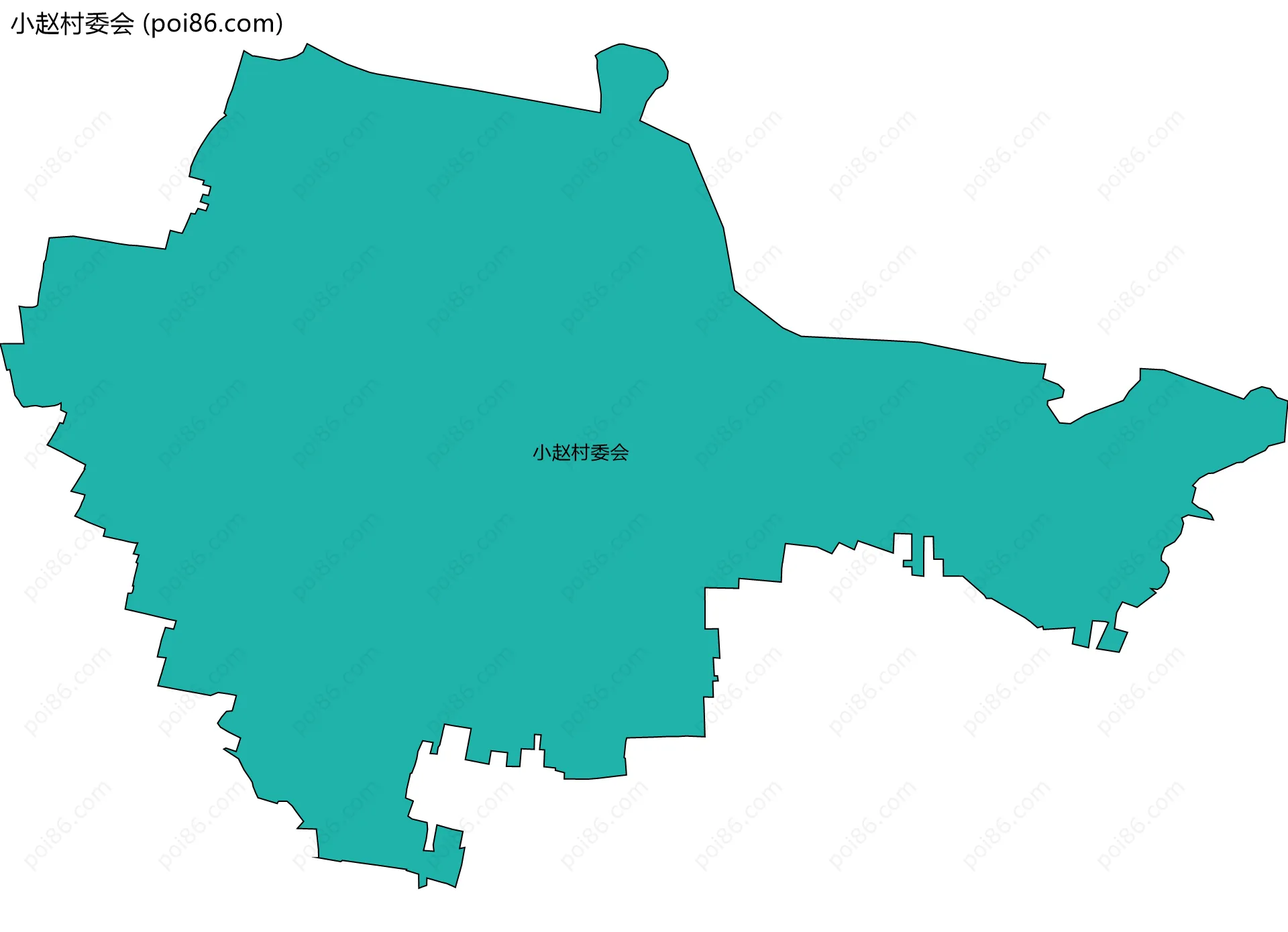小赵村委会边界地图