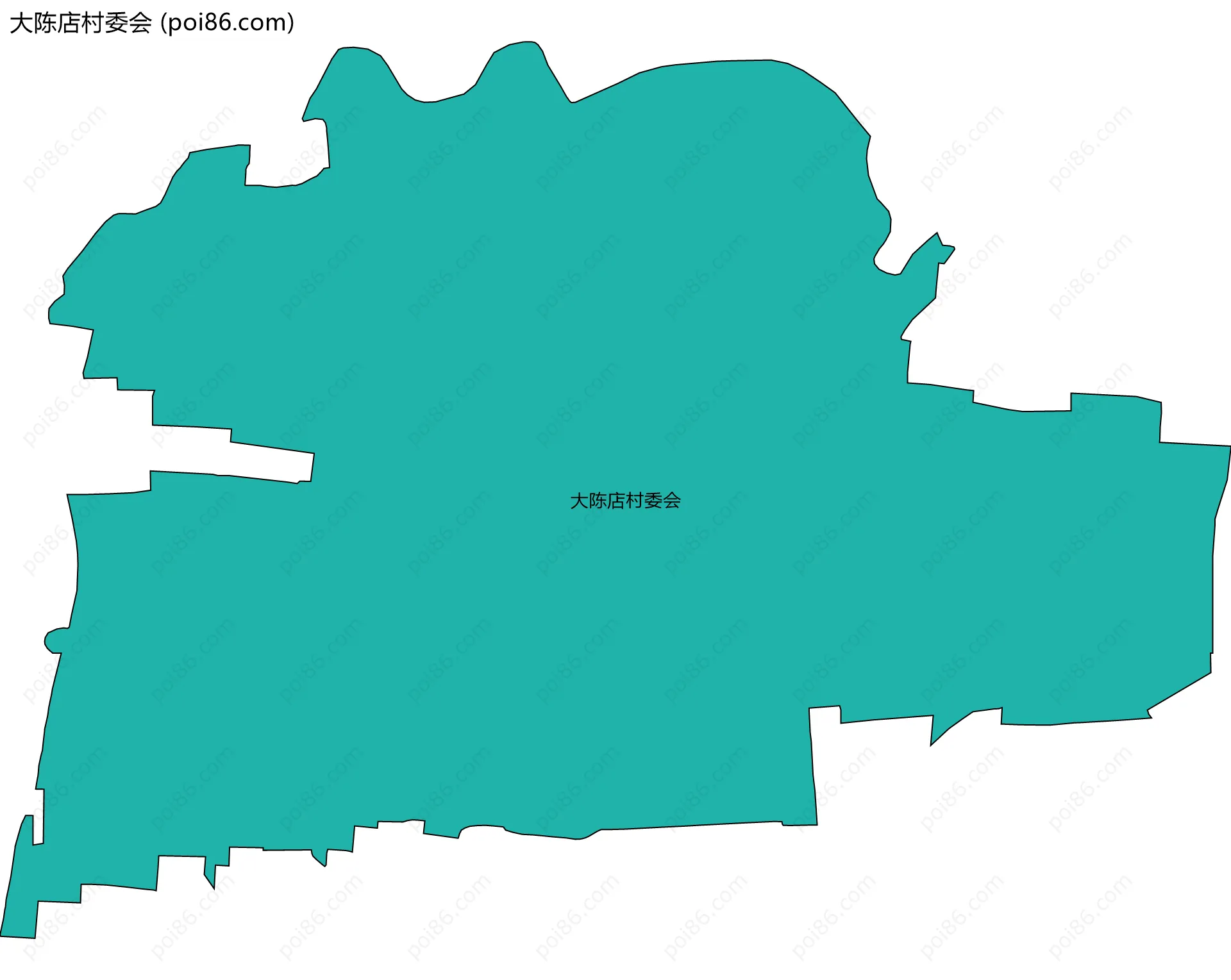 大陈店村委会边界地图
