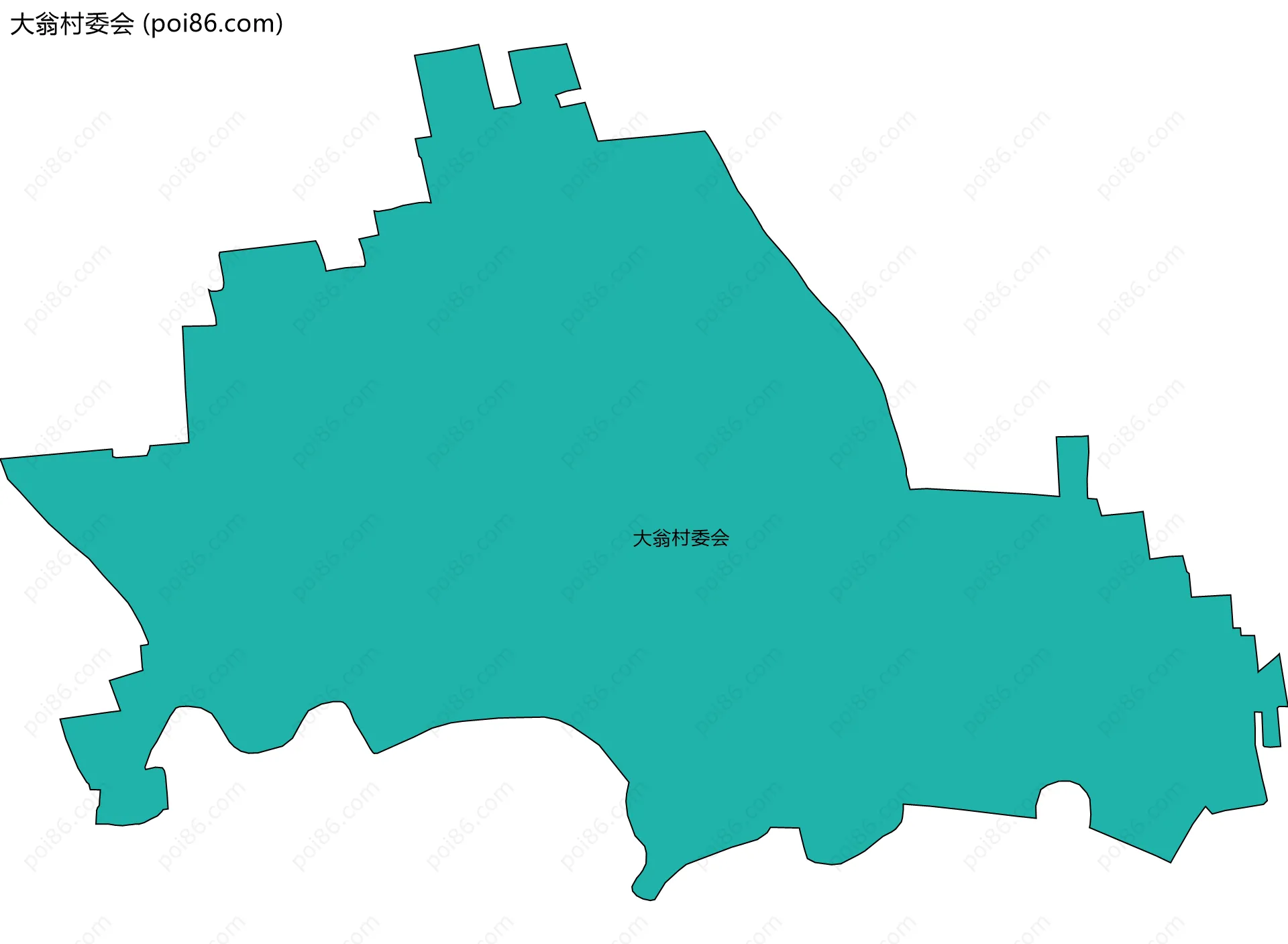 大翁村委会边界地图