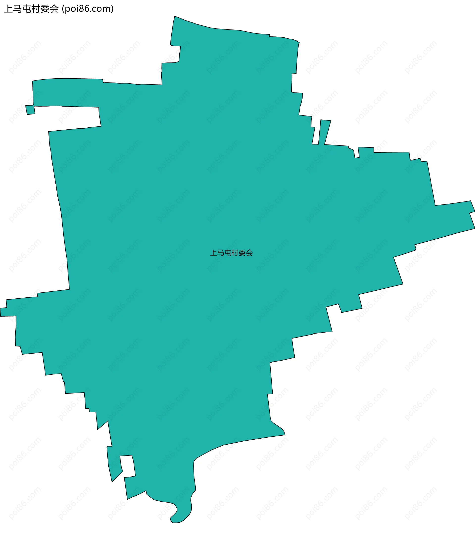 上马屯村委会边界地图