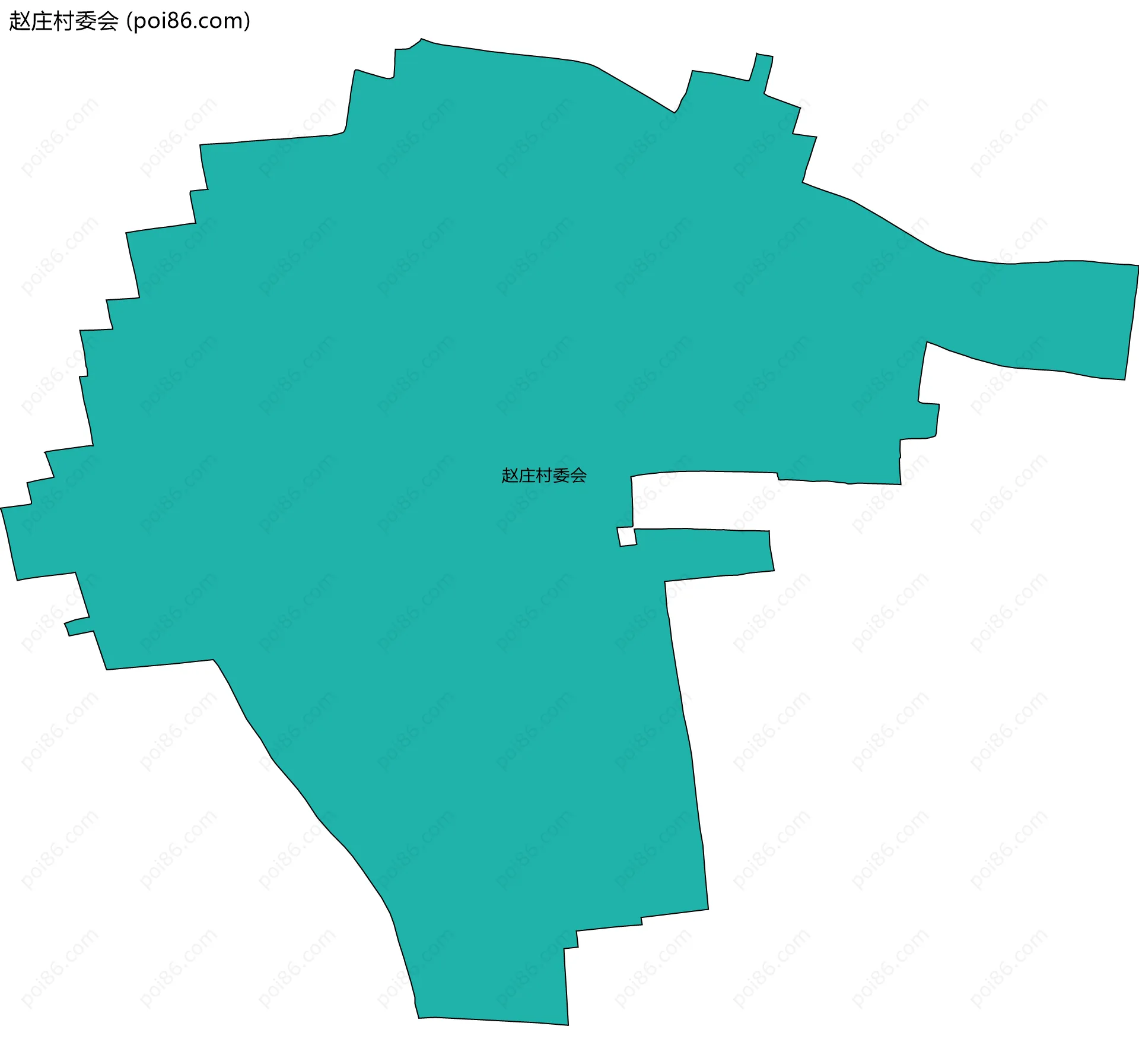 赵庄村委会边界地图
