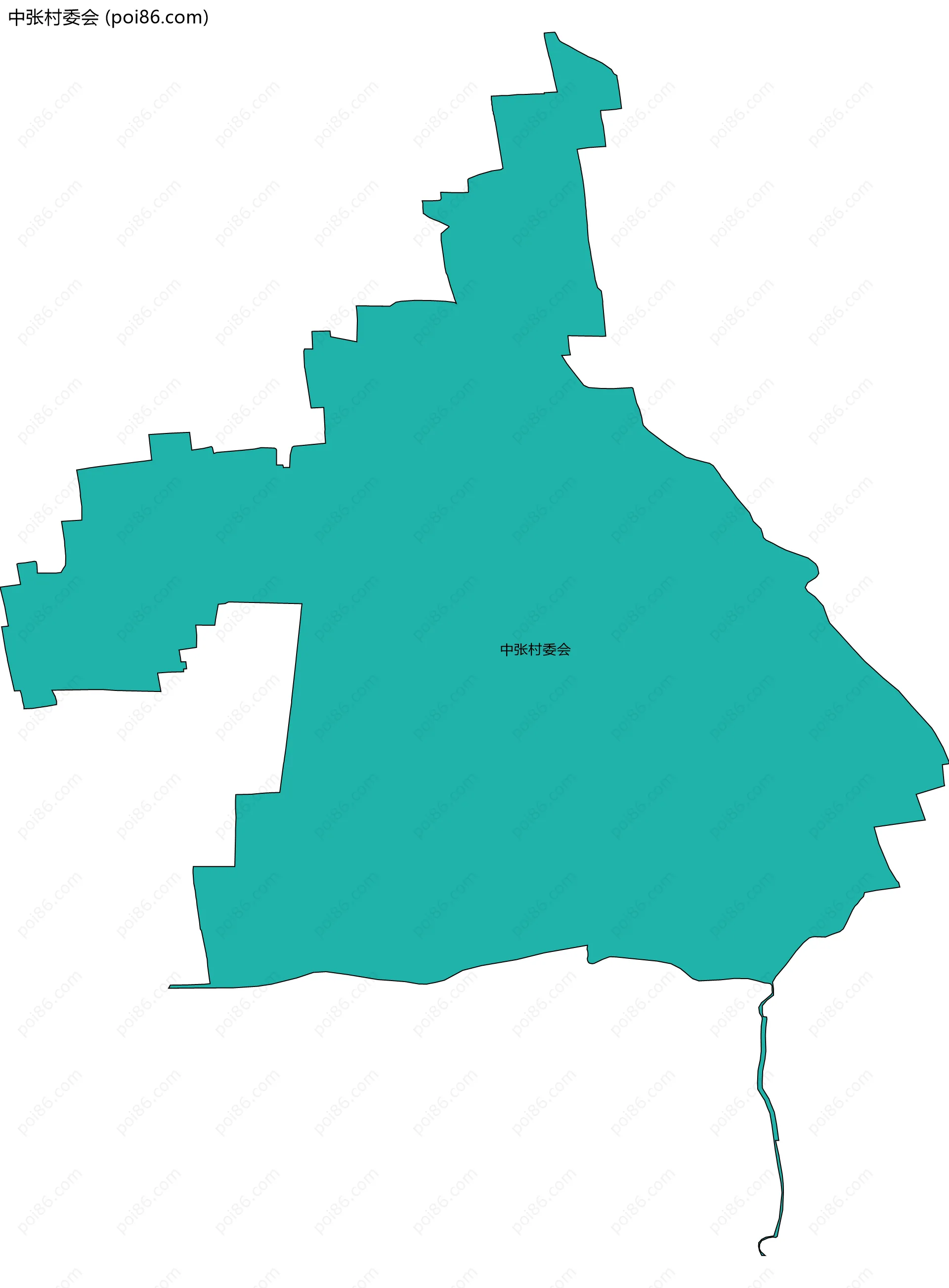 中张村委会边界地图
