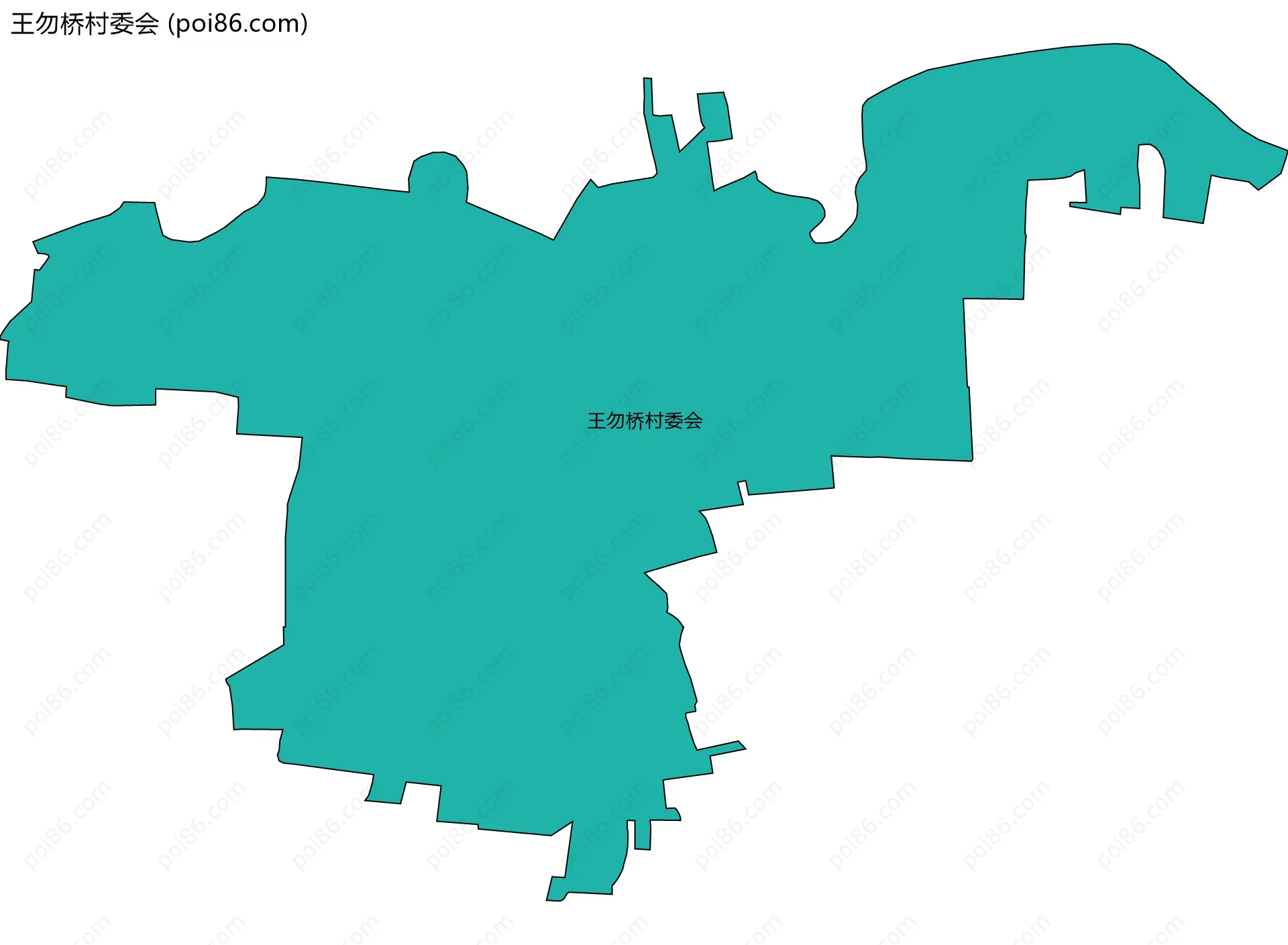 王勿桥村委会边界地图