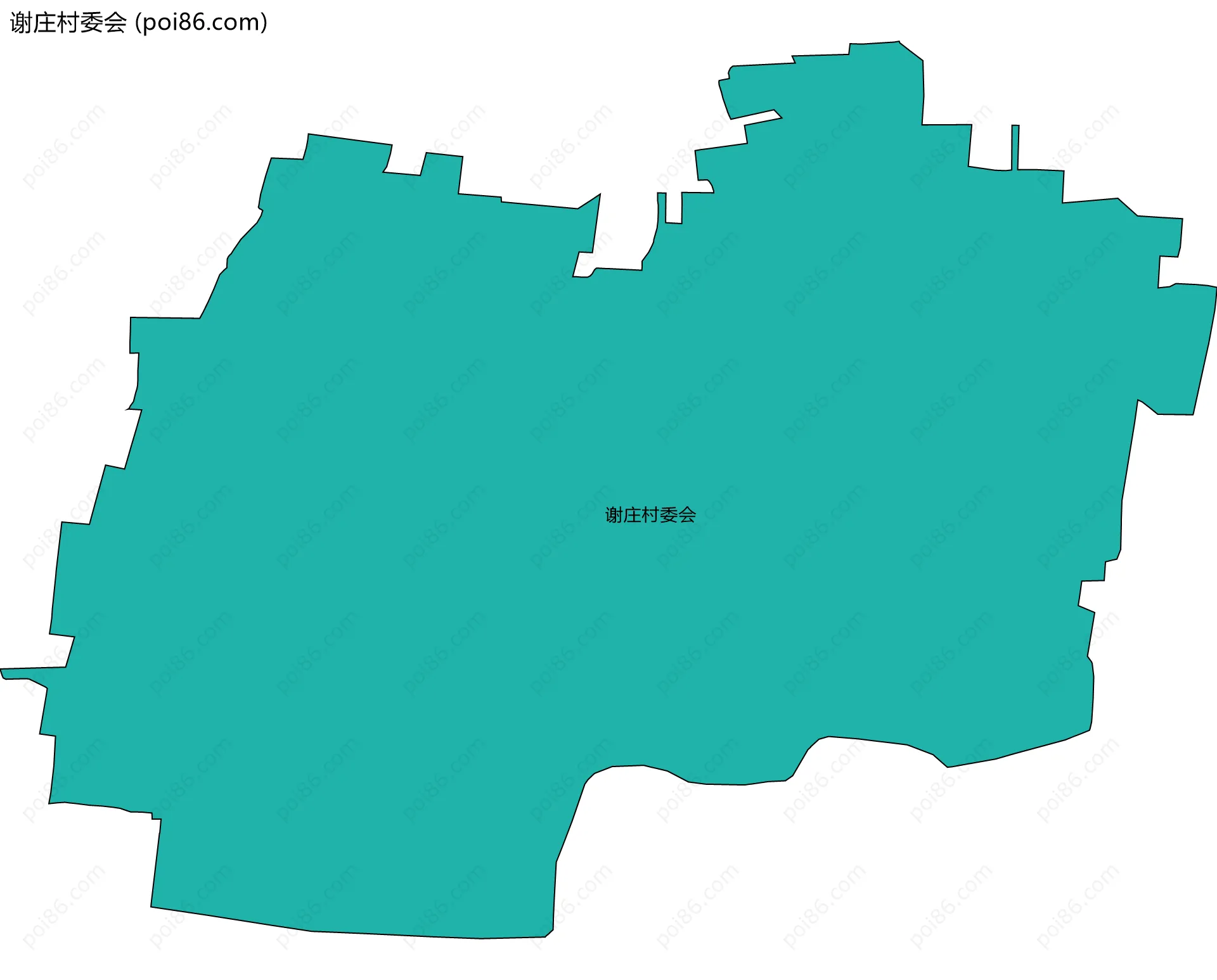 谢庄村委会边界地图