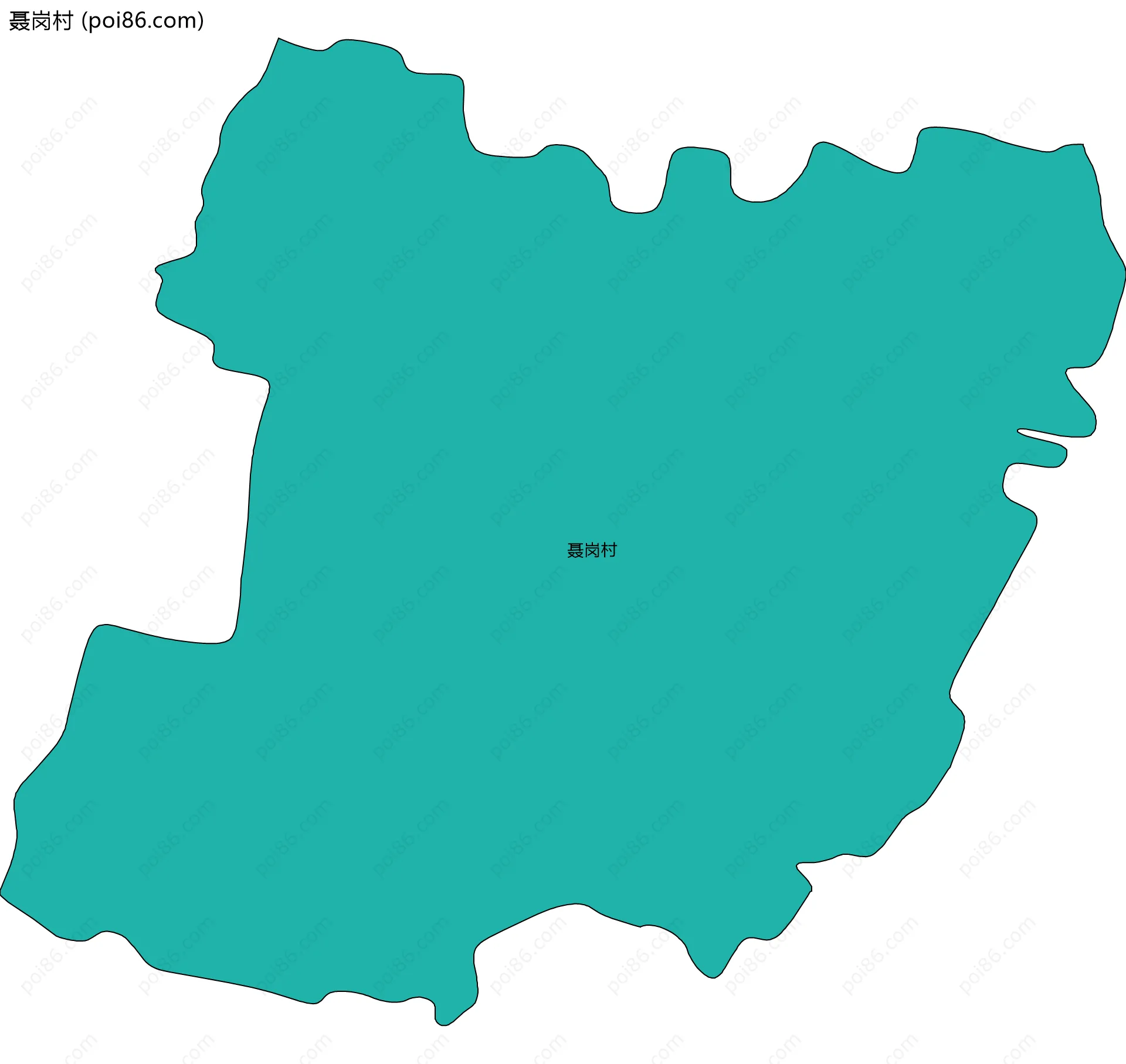 聂岗村边界地图