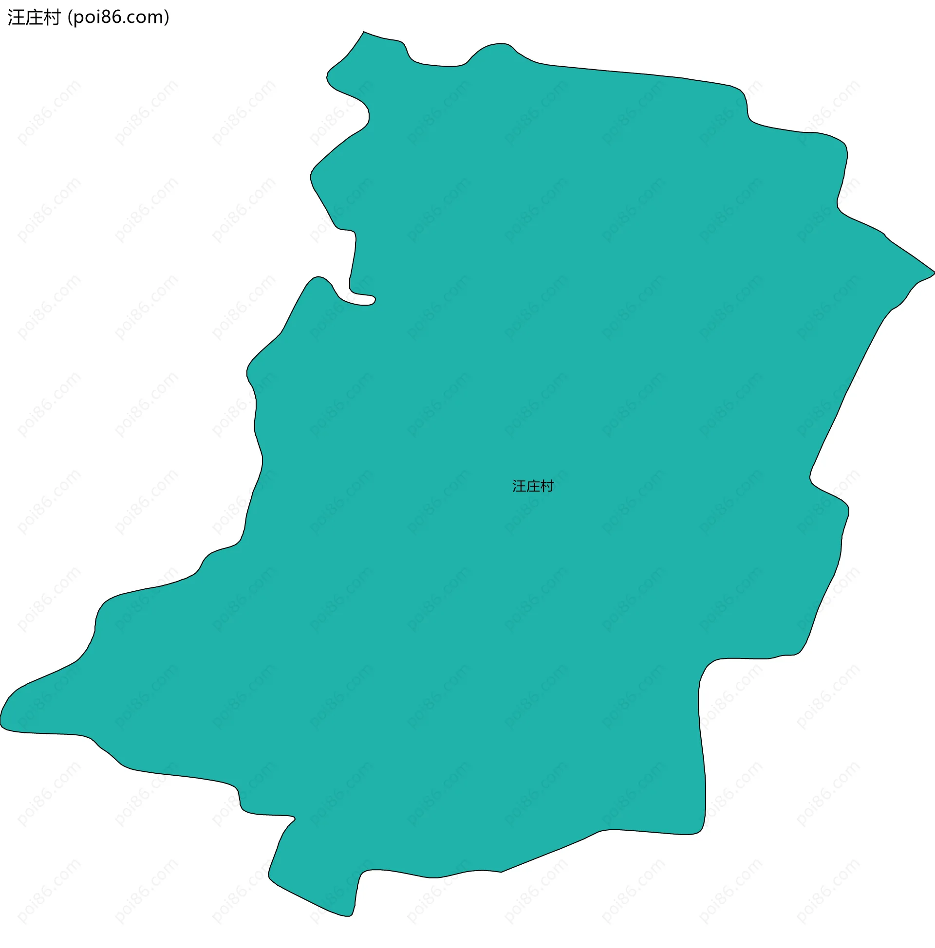 汪庄村边界地图