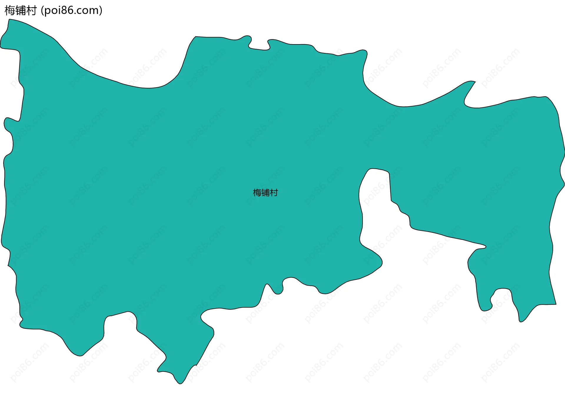 梅铺村边界地图