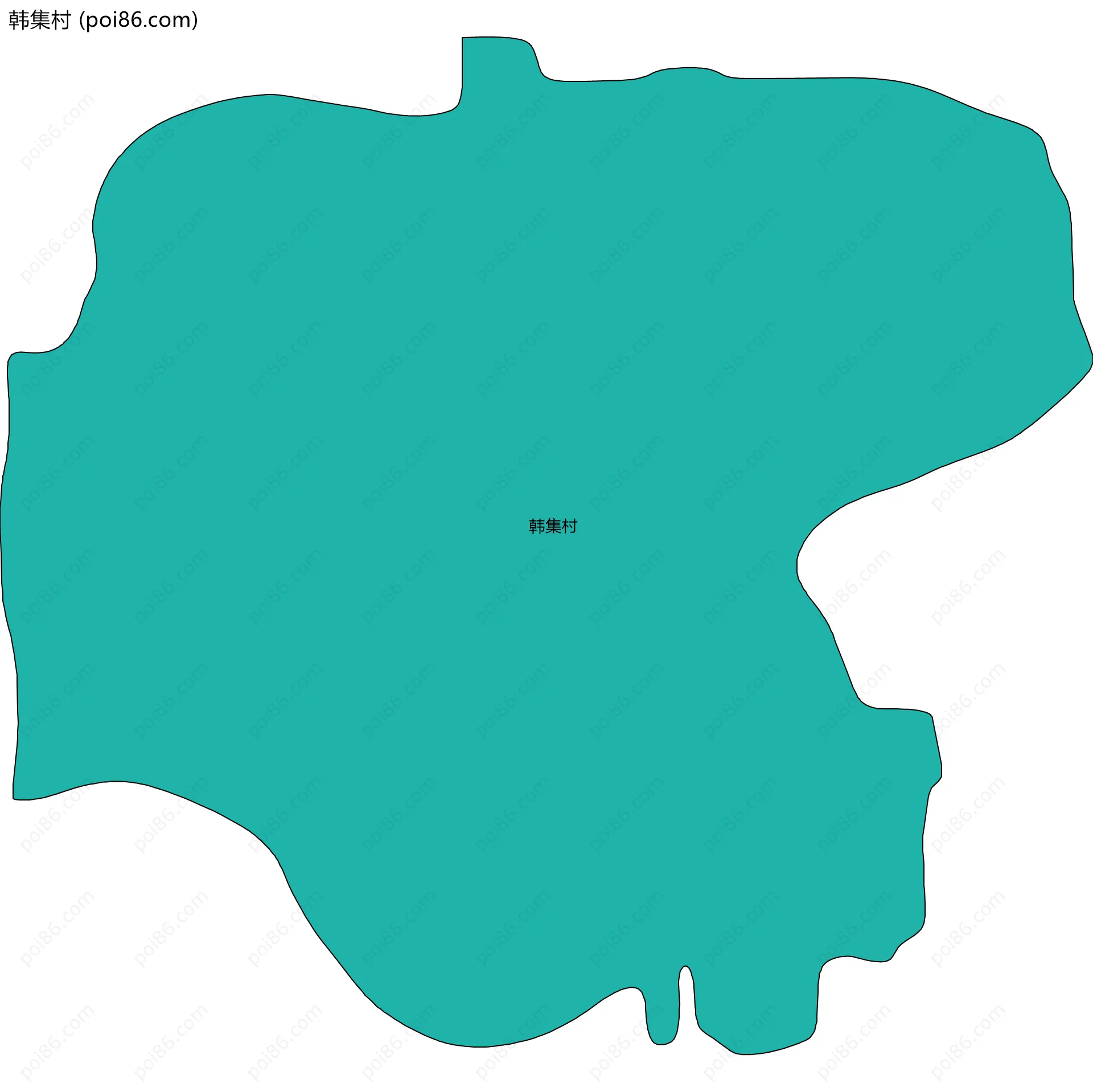 韩集村边界地图