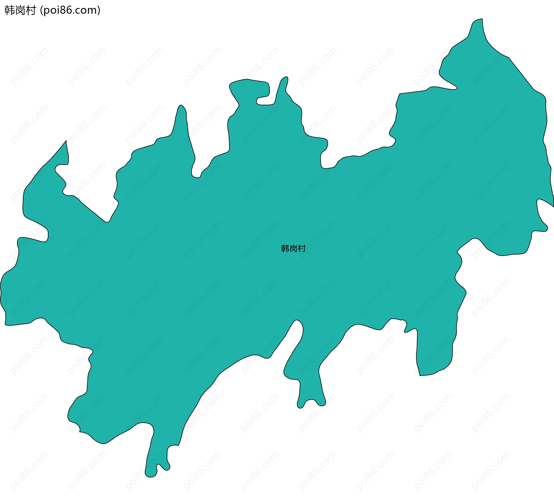 韩岗村边界地图