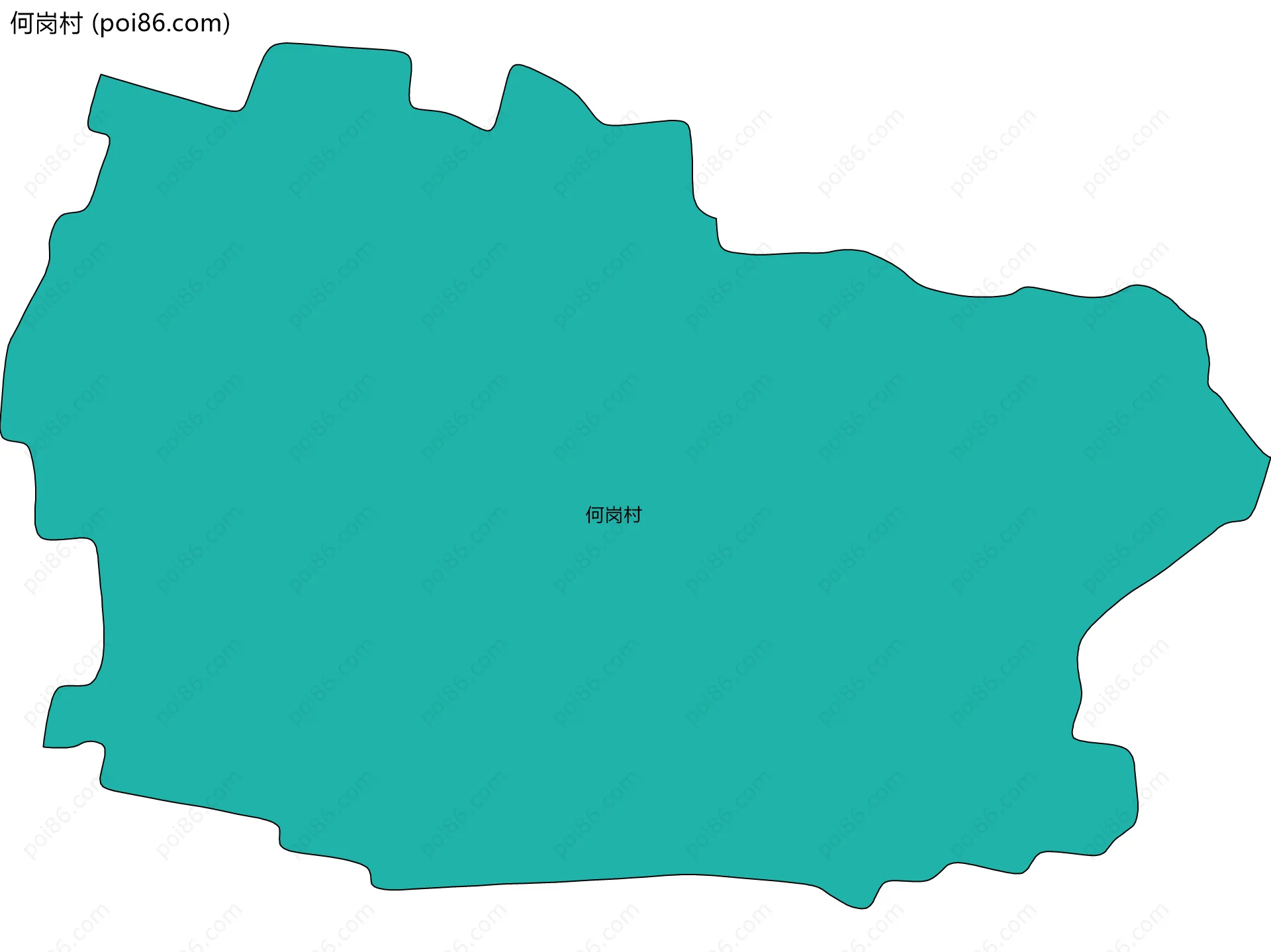 何岗村边界地图