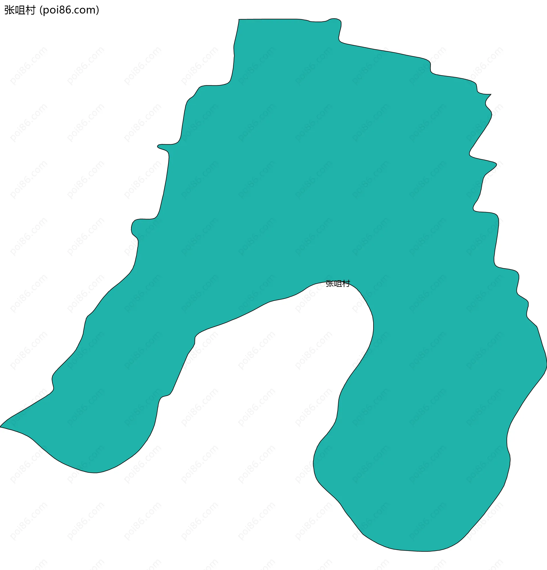 张咀村边界地图