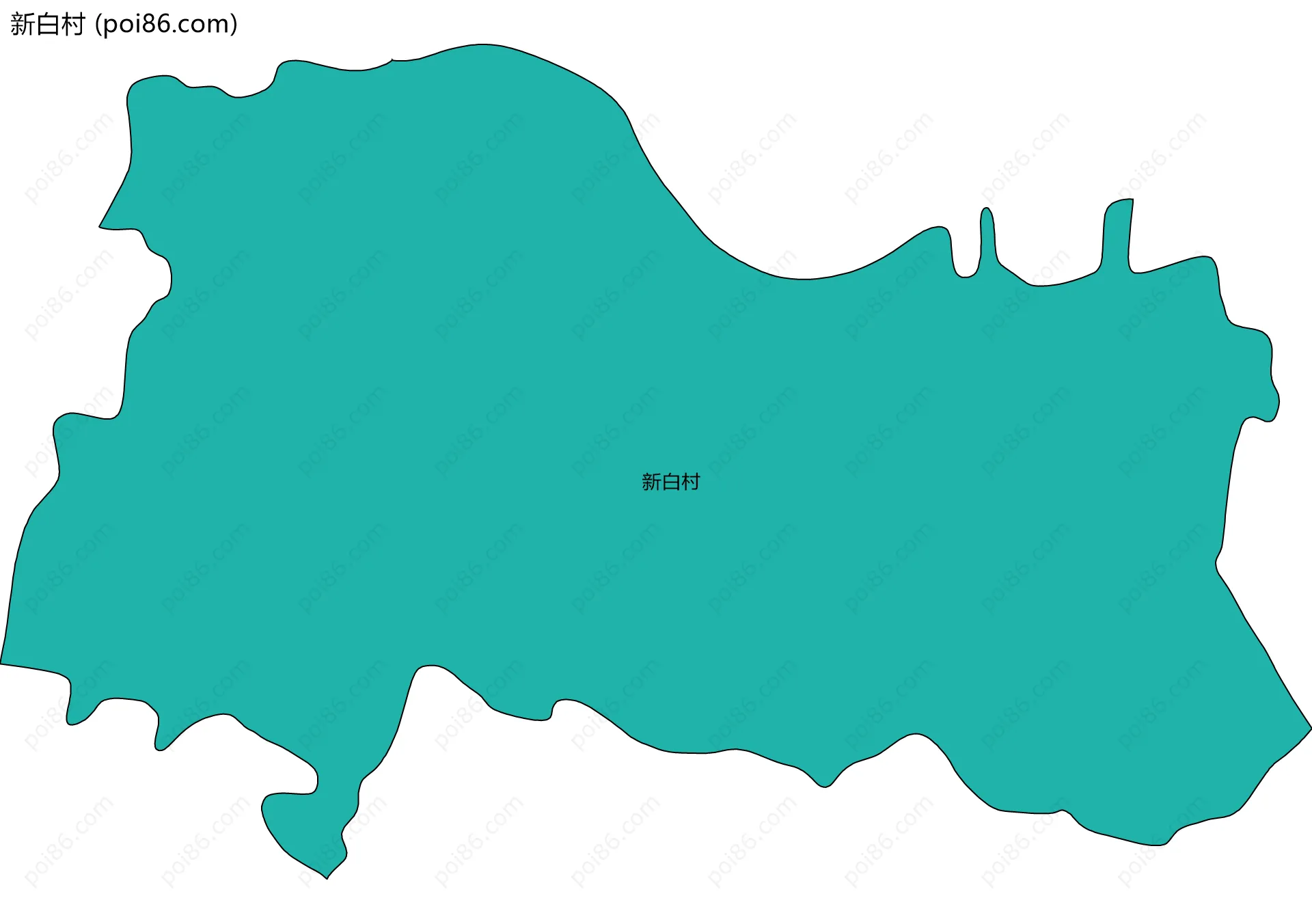 新白村边界地图