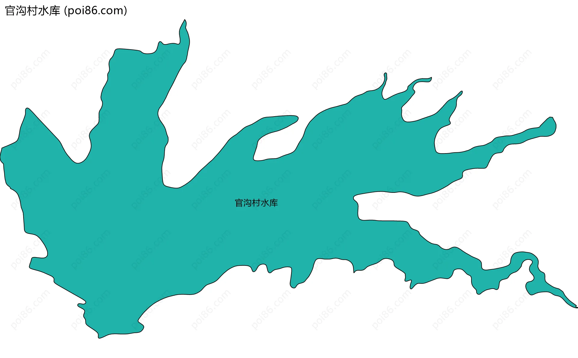官沟村水库边界地图