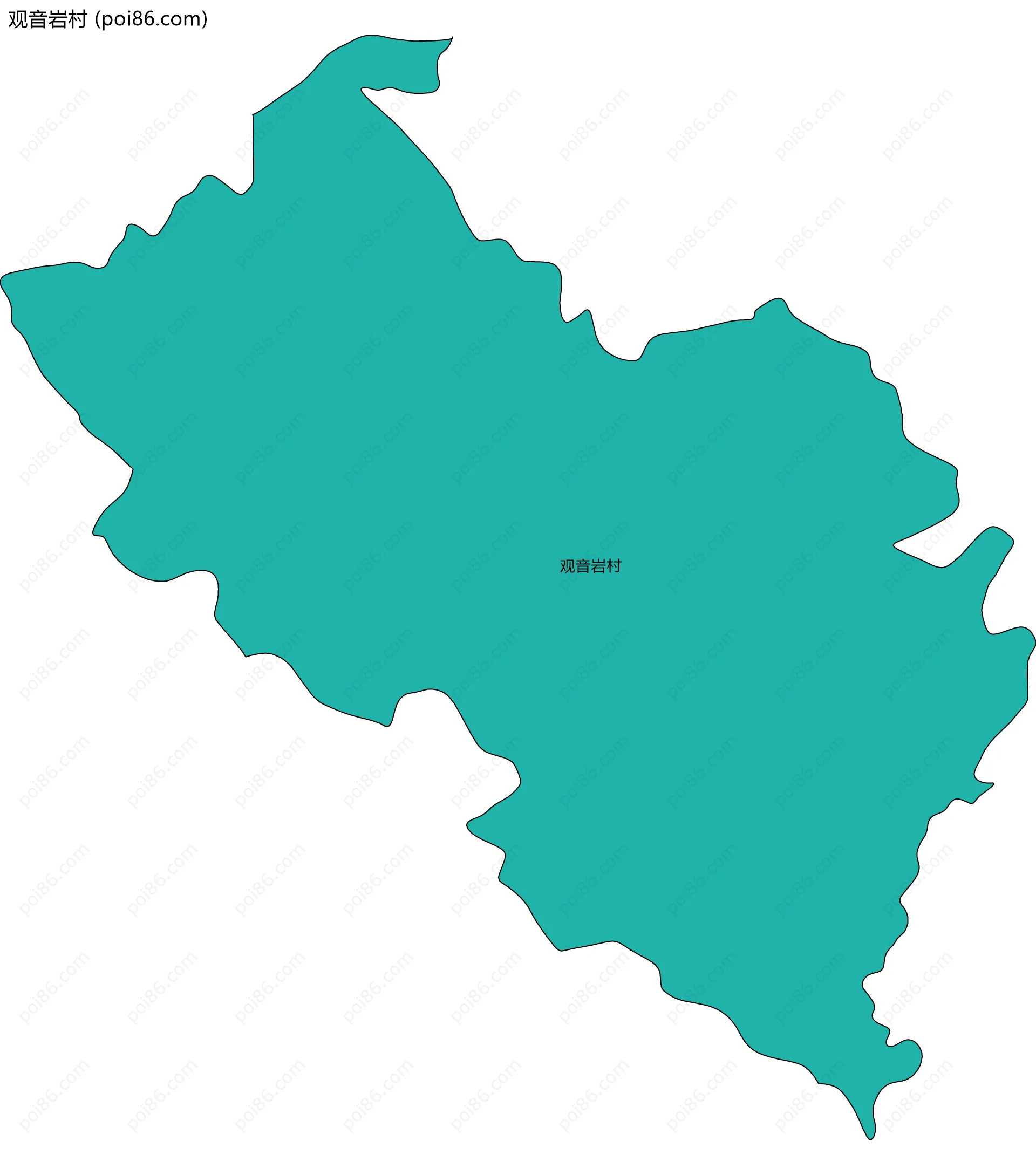 观音岩村边界地图