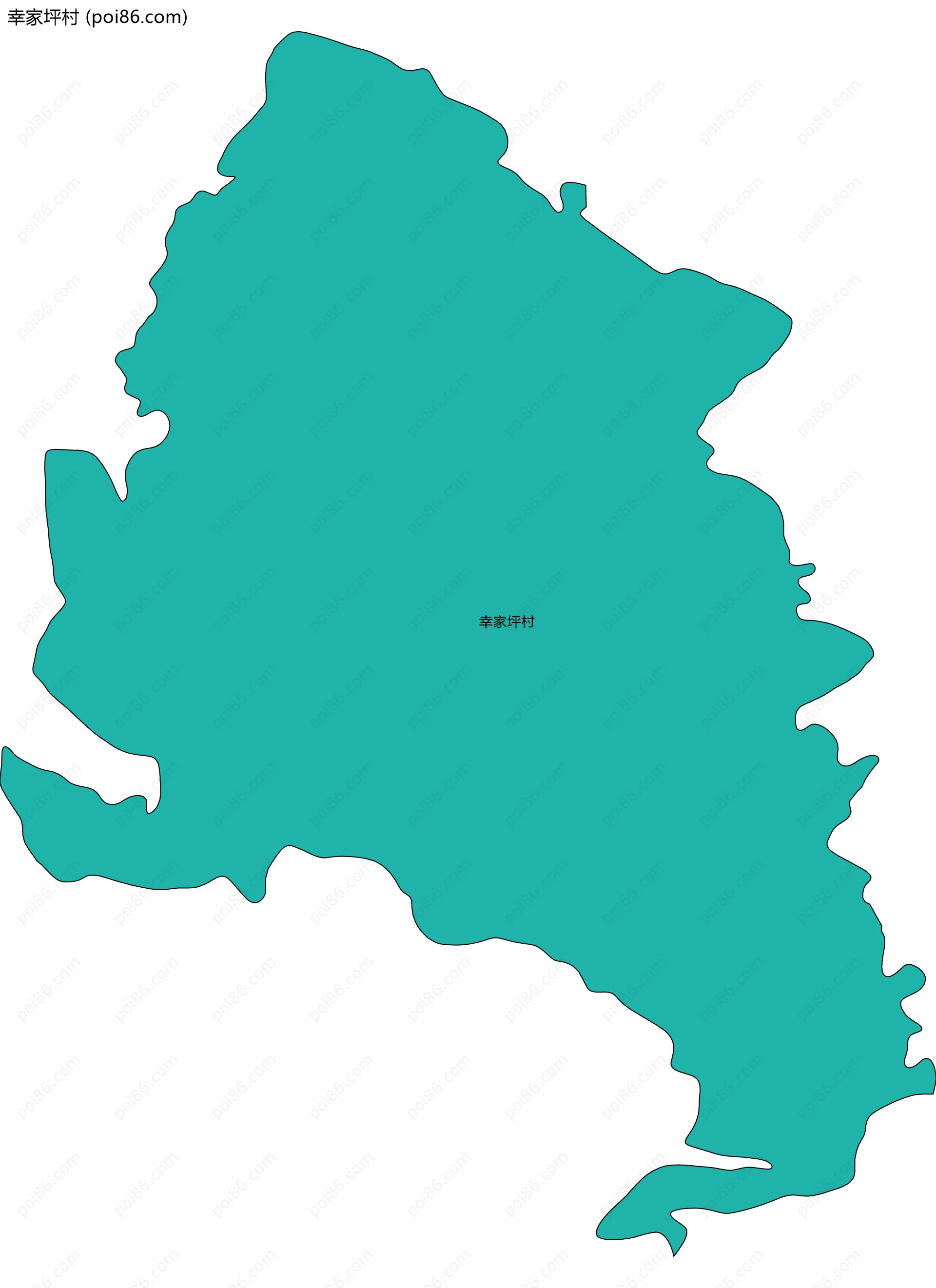 幸家坪村边界地图