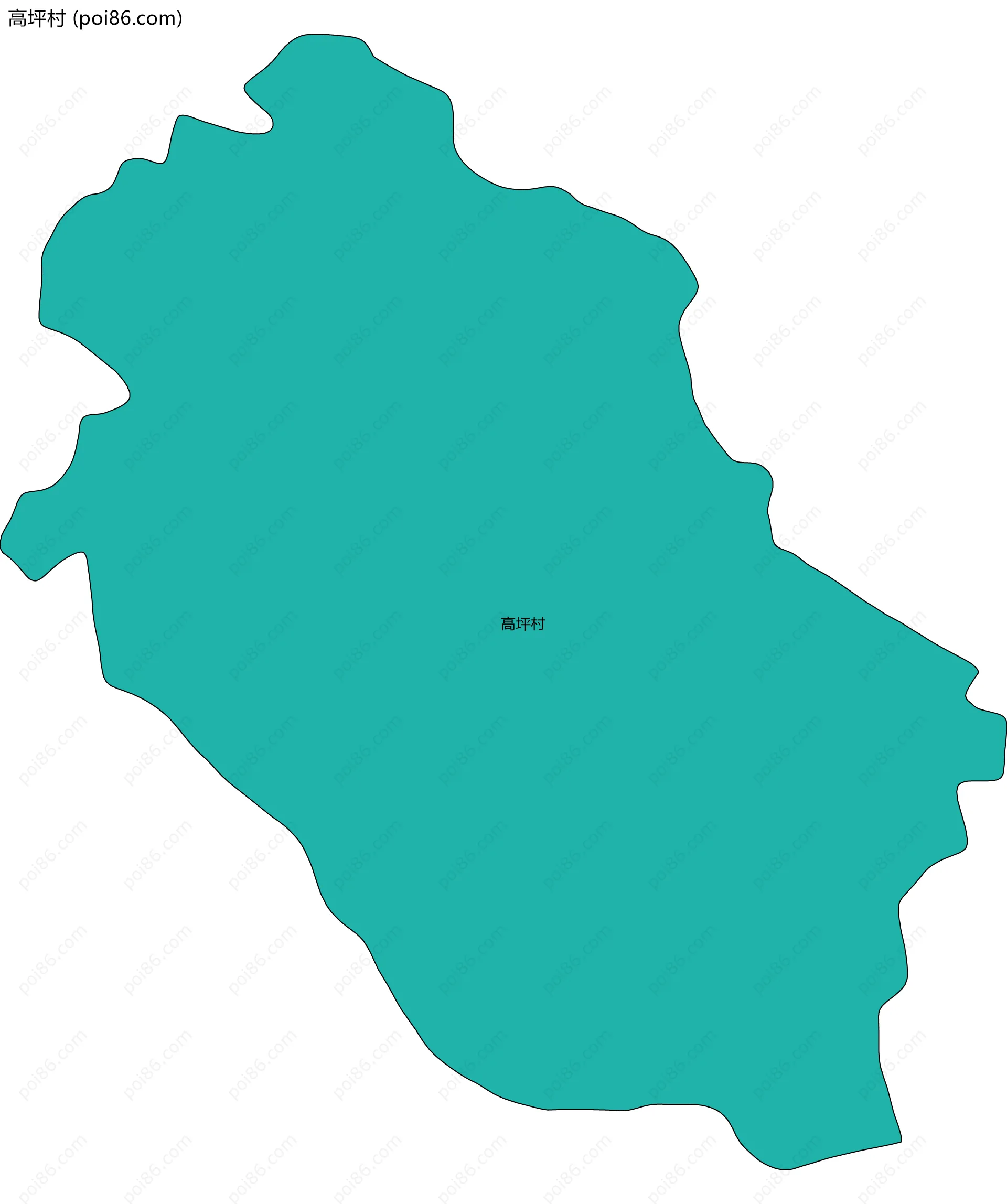 高坪村边界地图