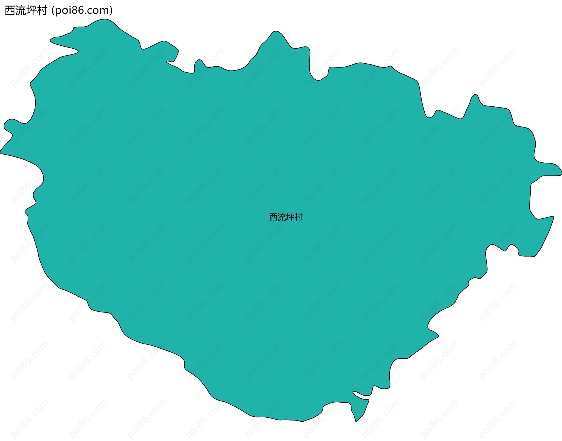 西流坪村边界地图