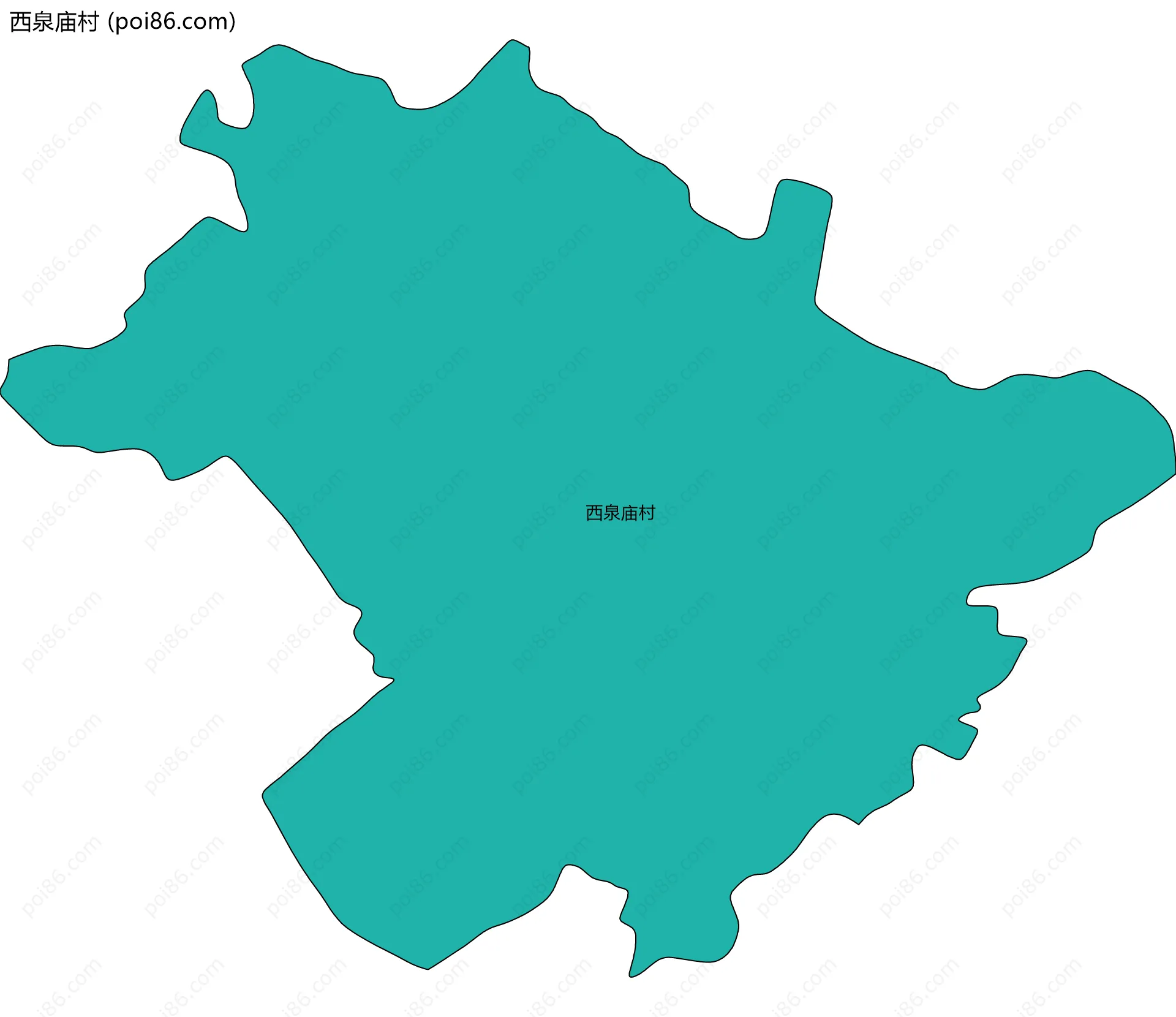 西泉庙村边界地图