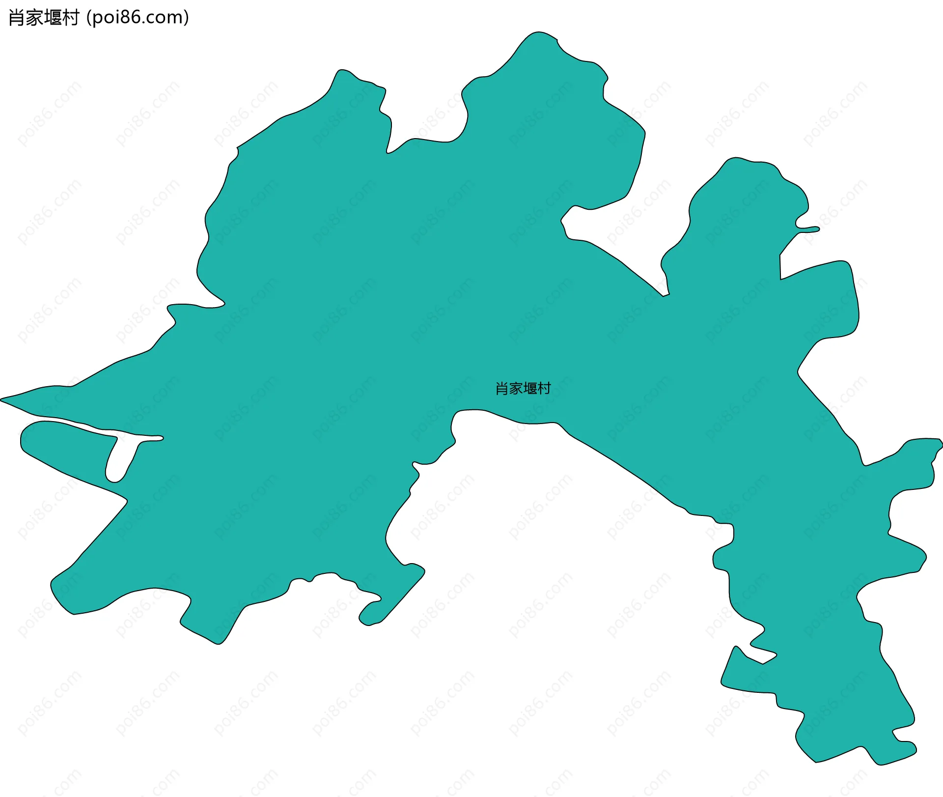 肖家堰村边界地图