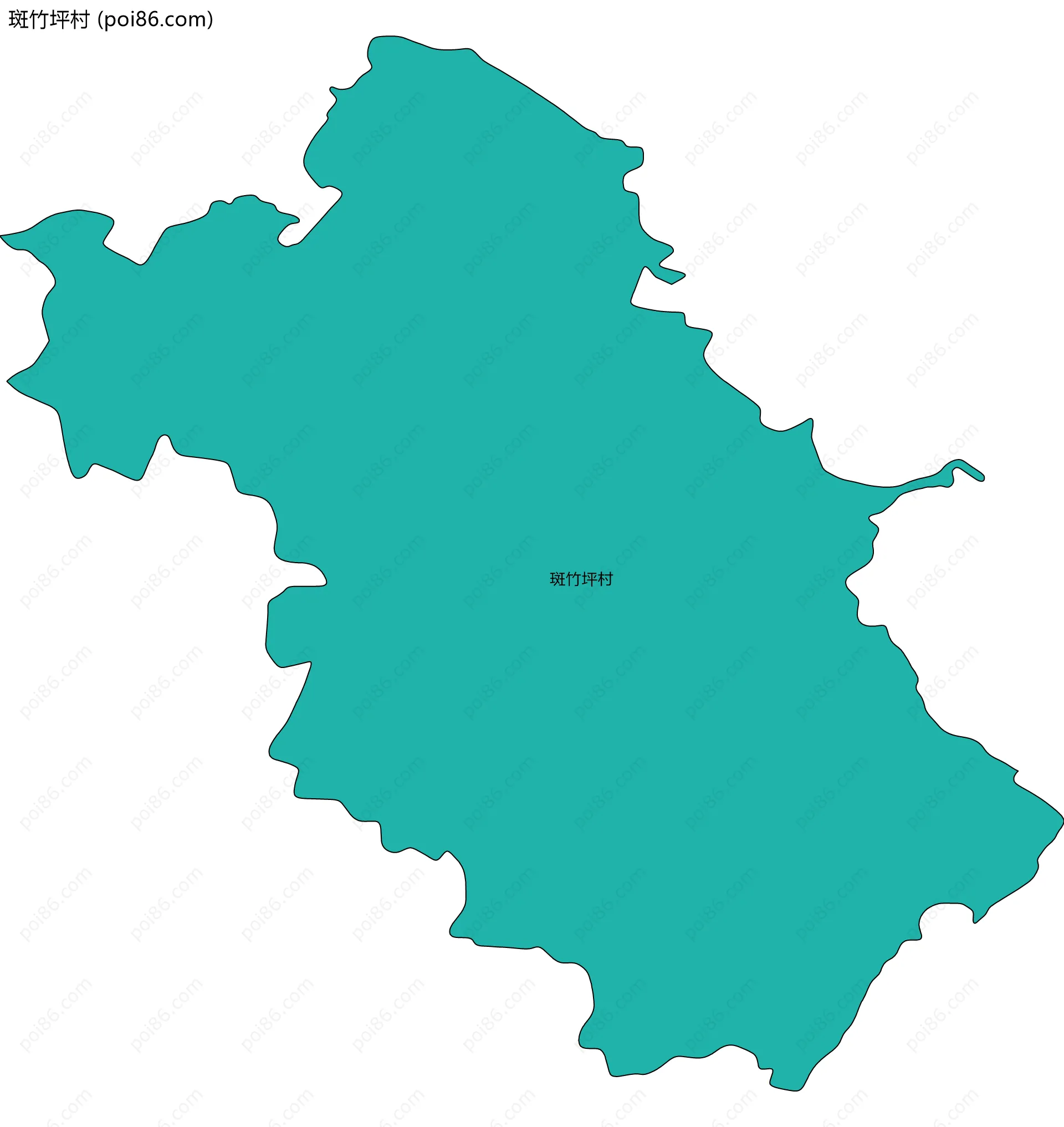 斑竹坪村边界地图