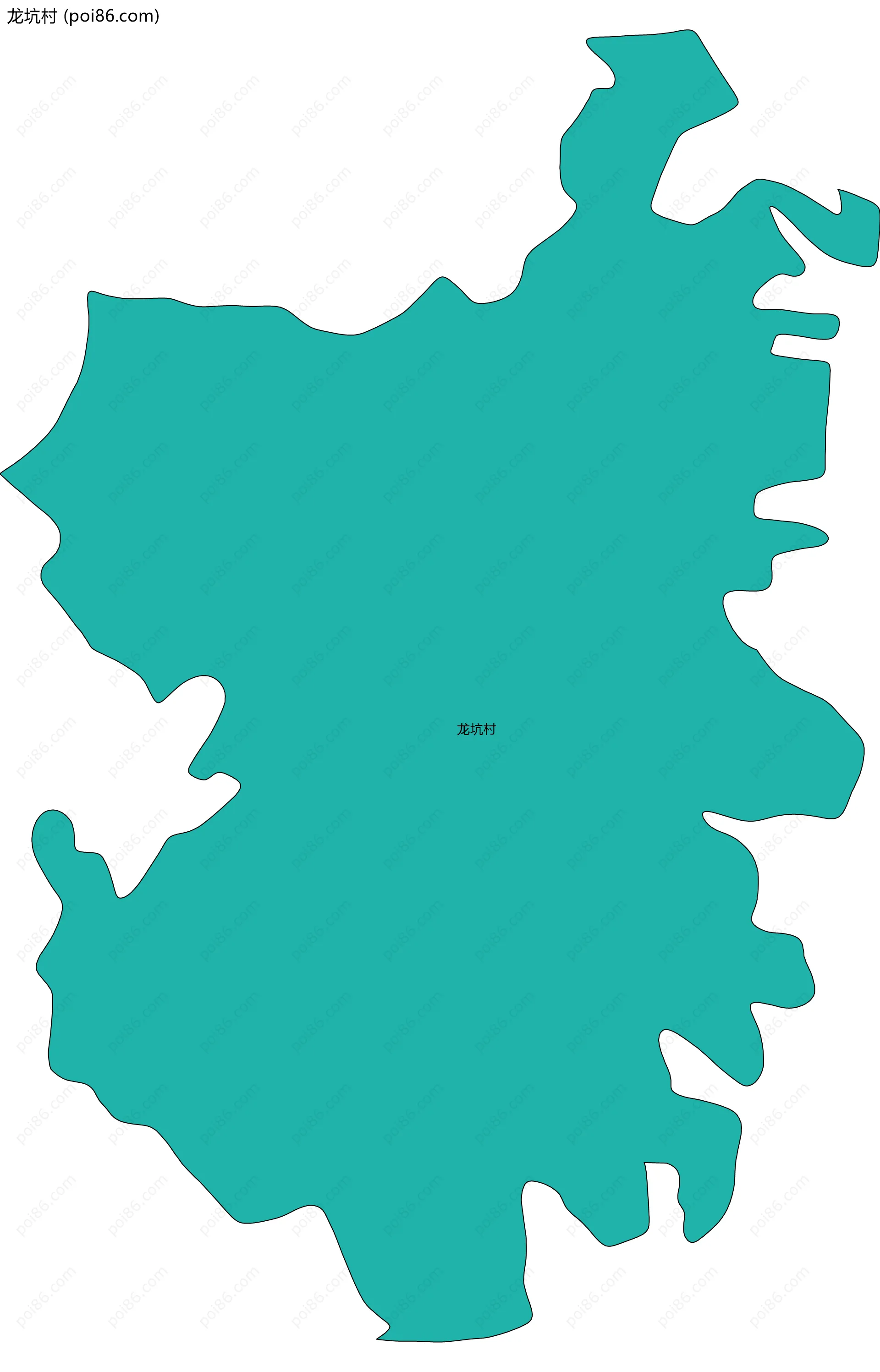 龙坑村边界地图