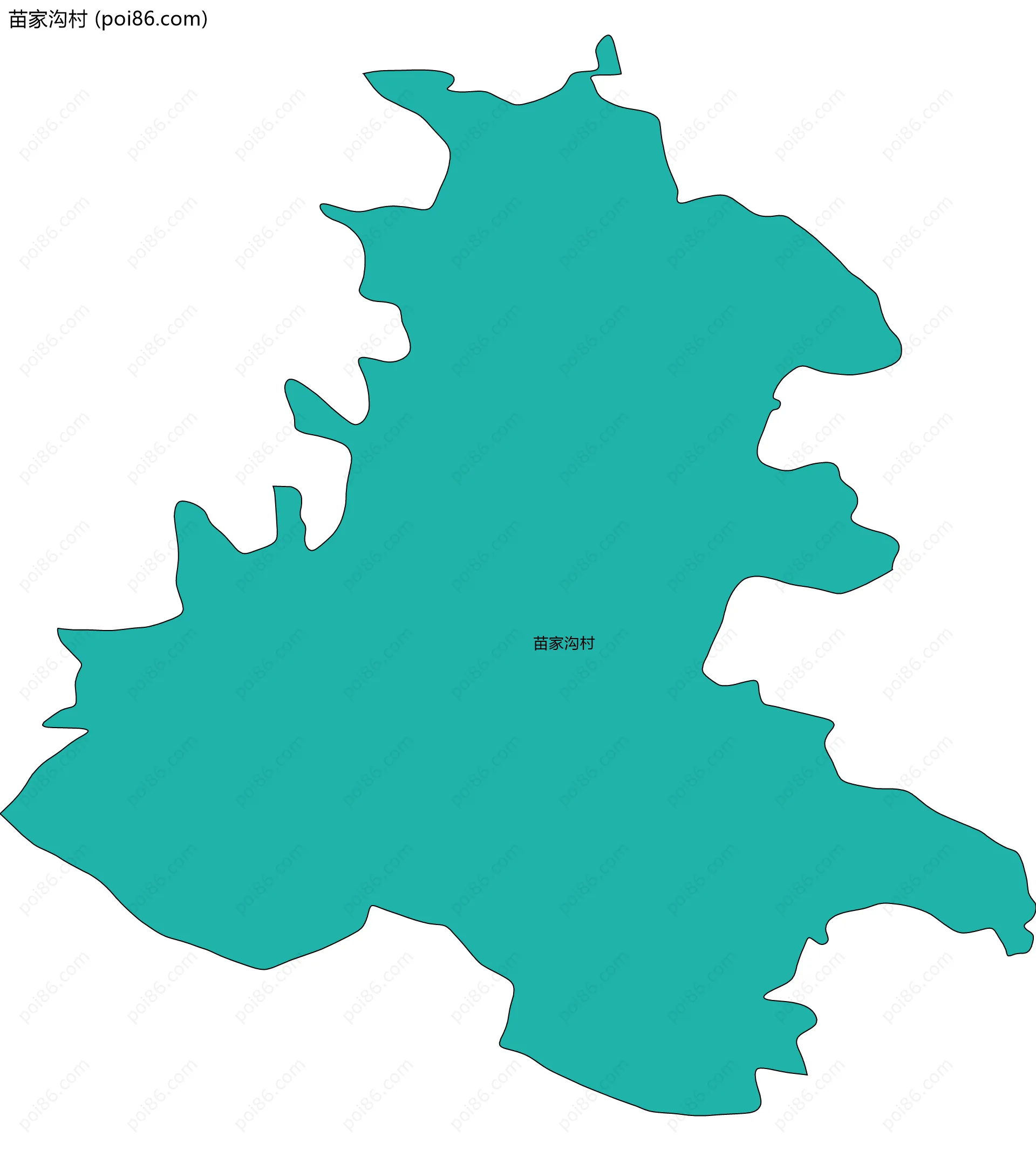 苗家沟村边界地图