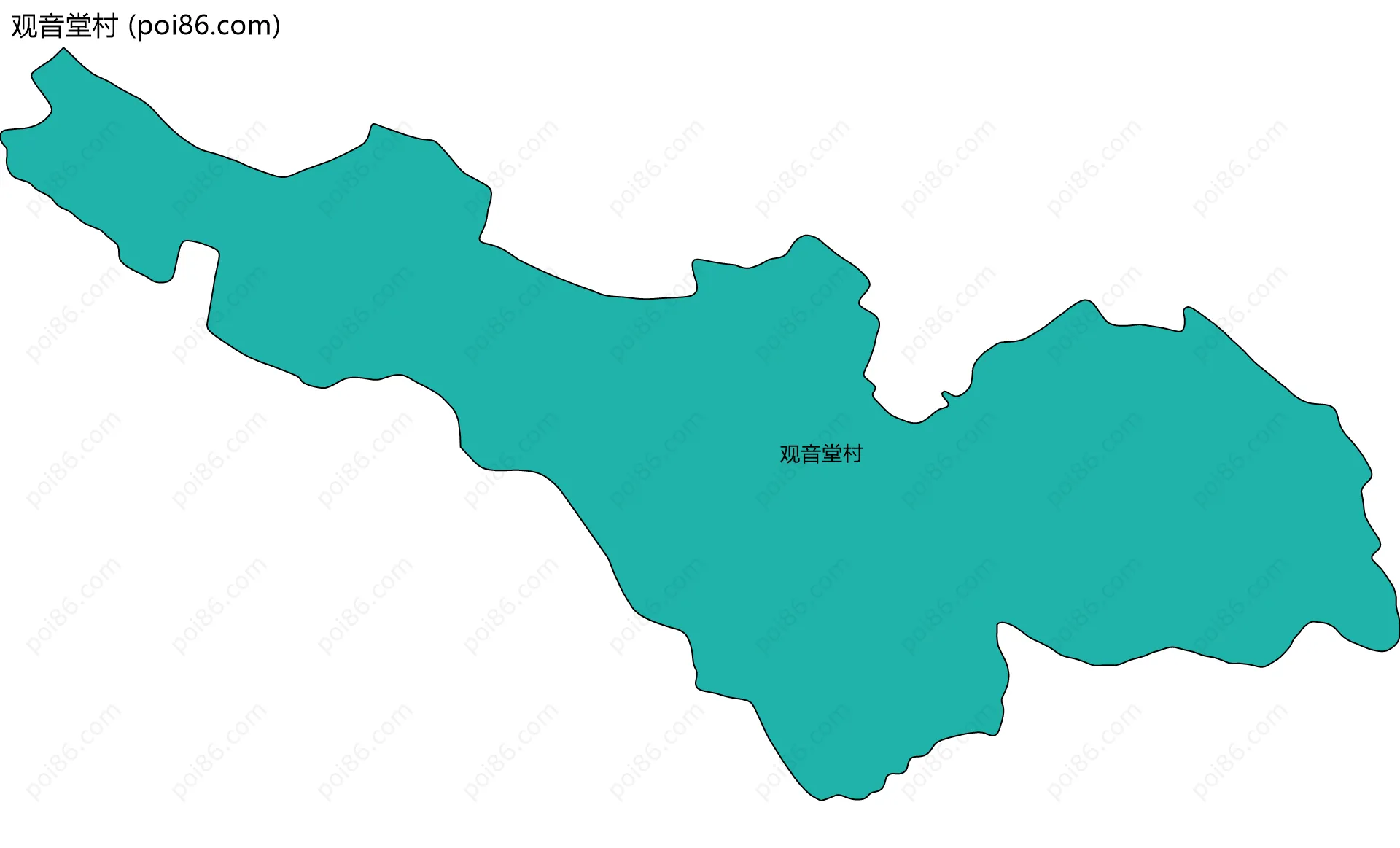 观音堂村边界地图