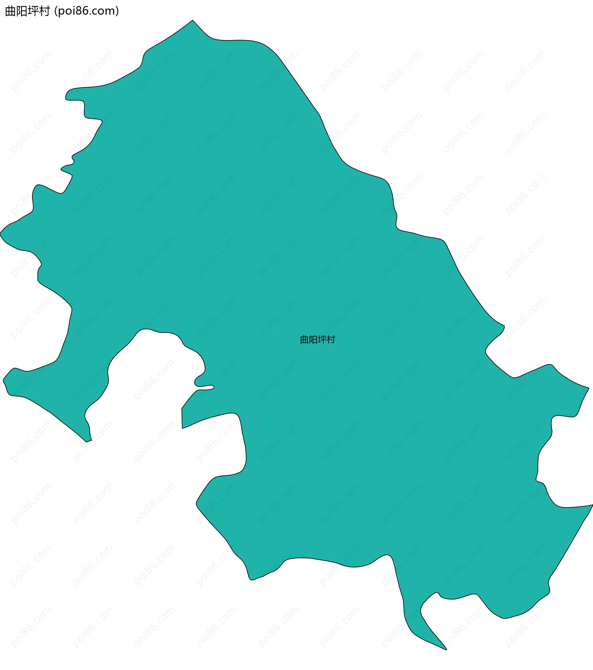 曲阳坪村边界地图