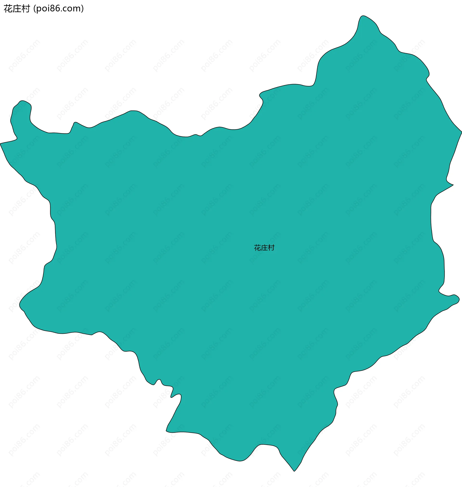 花庄村边界地图