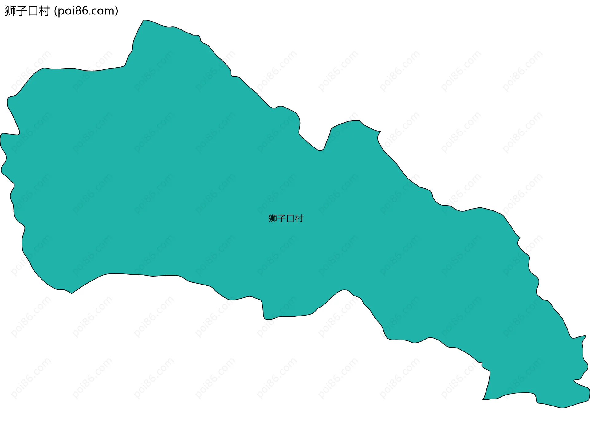 狮子口村边界地图