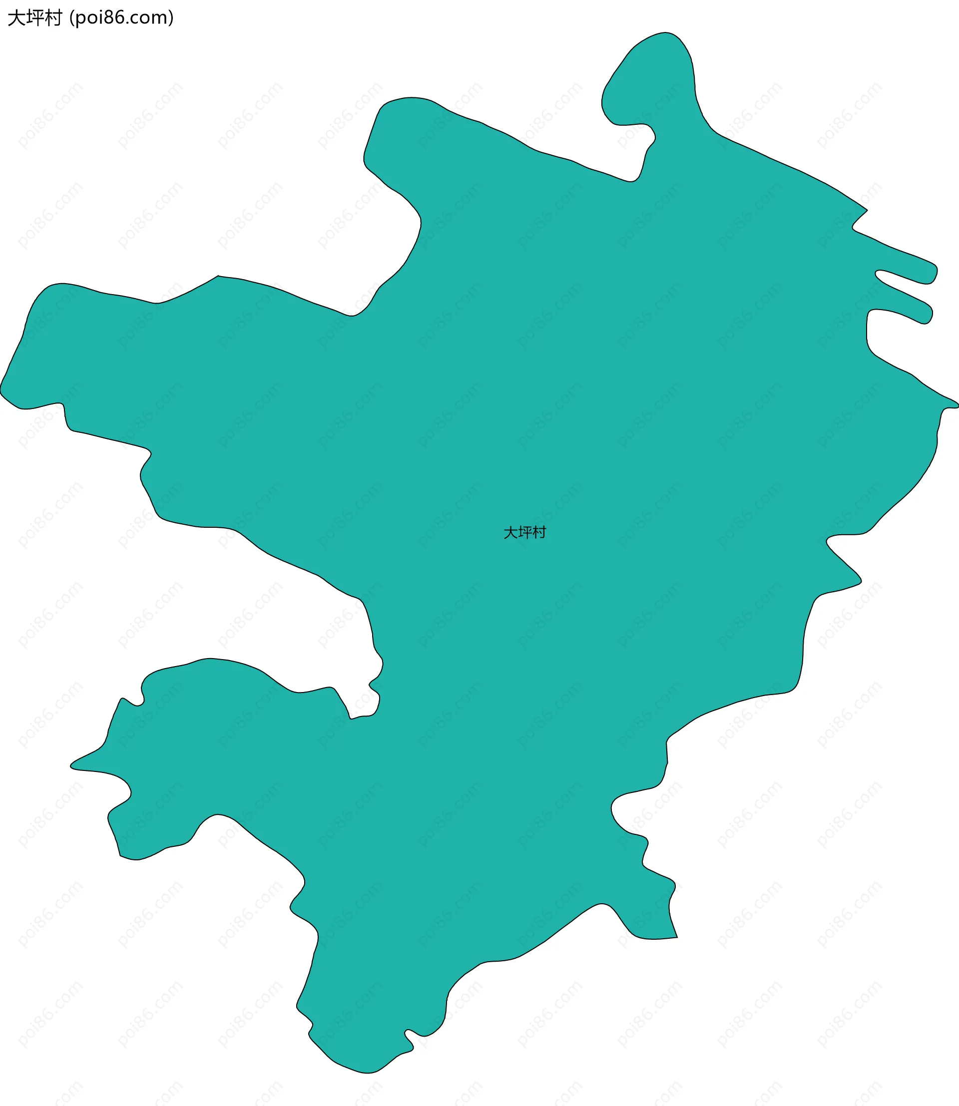 大坪村边界地图