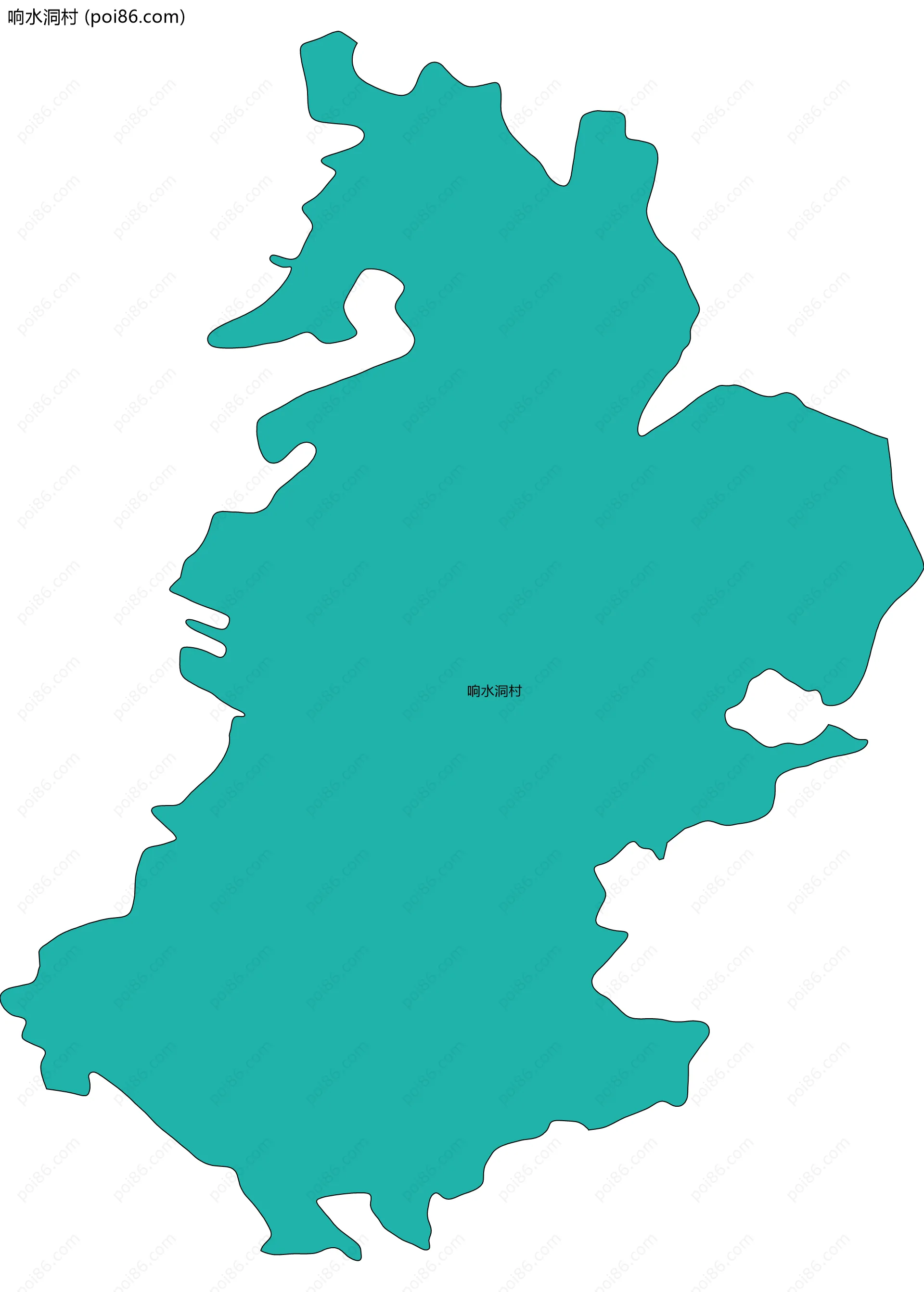 响水洞村边界地图