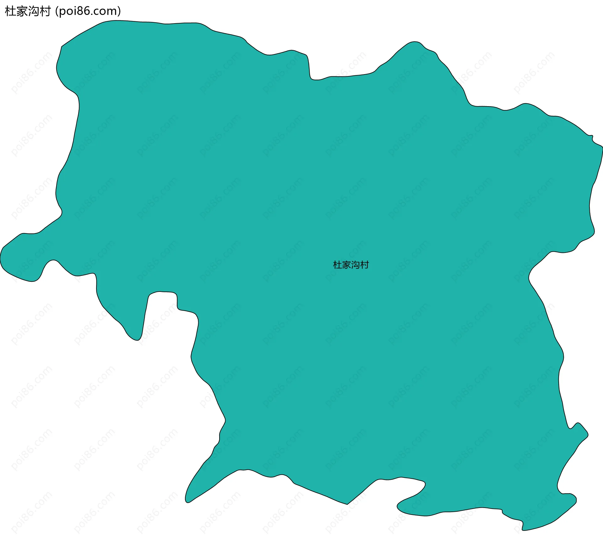 杜家沟村边界地图