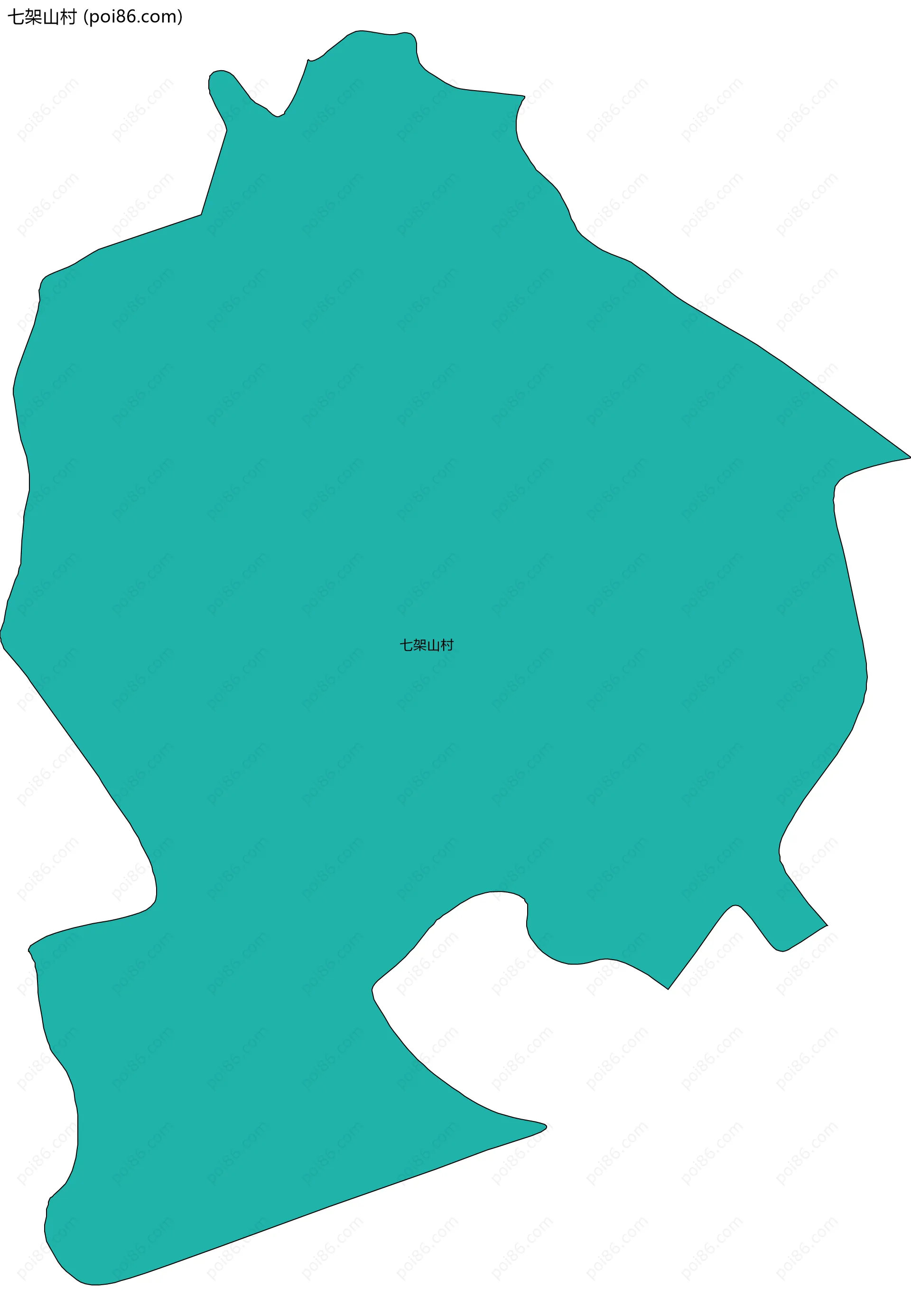 七架山村边界地图